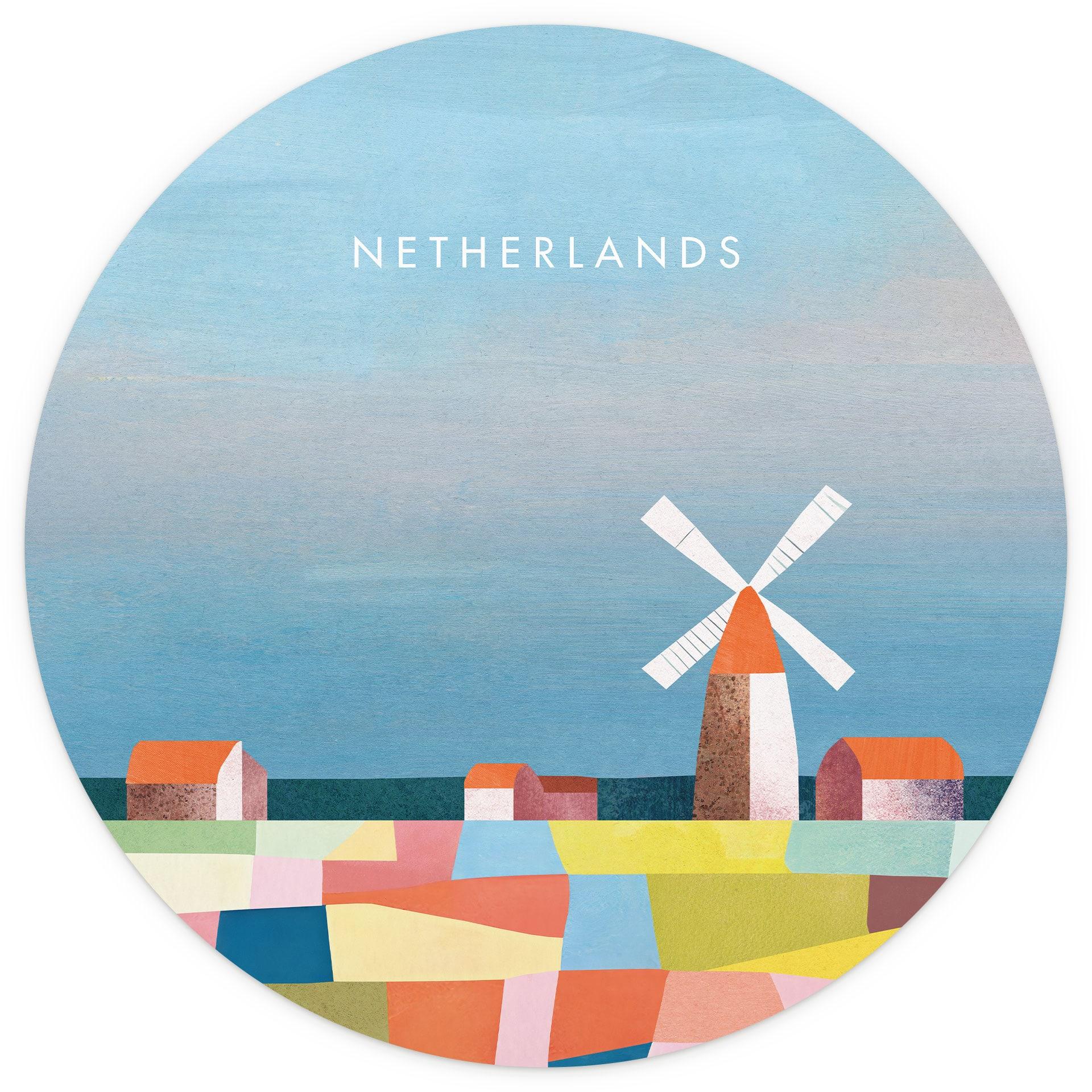 Behangcirkel Reis naar Nederland - Rivers - vliesbehang/zelfklevend vliesbehang