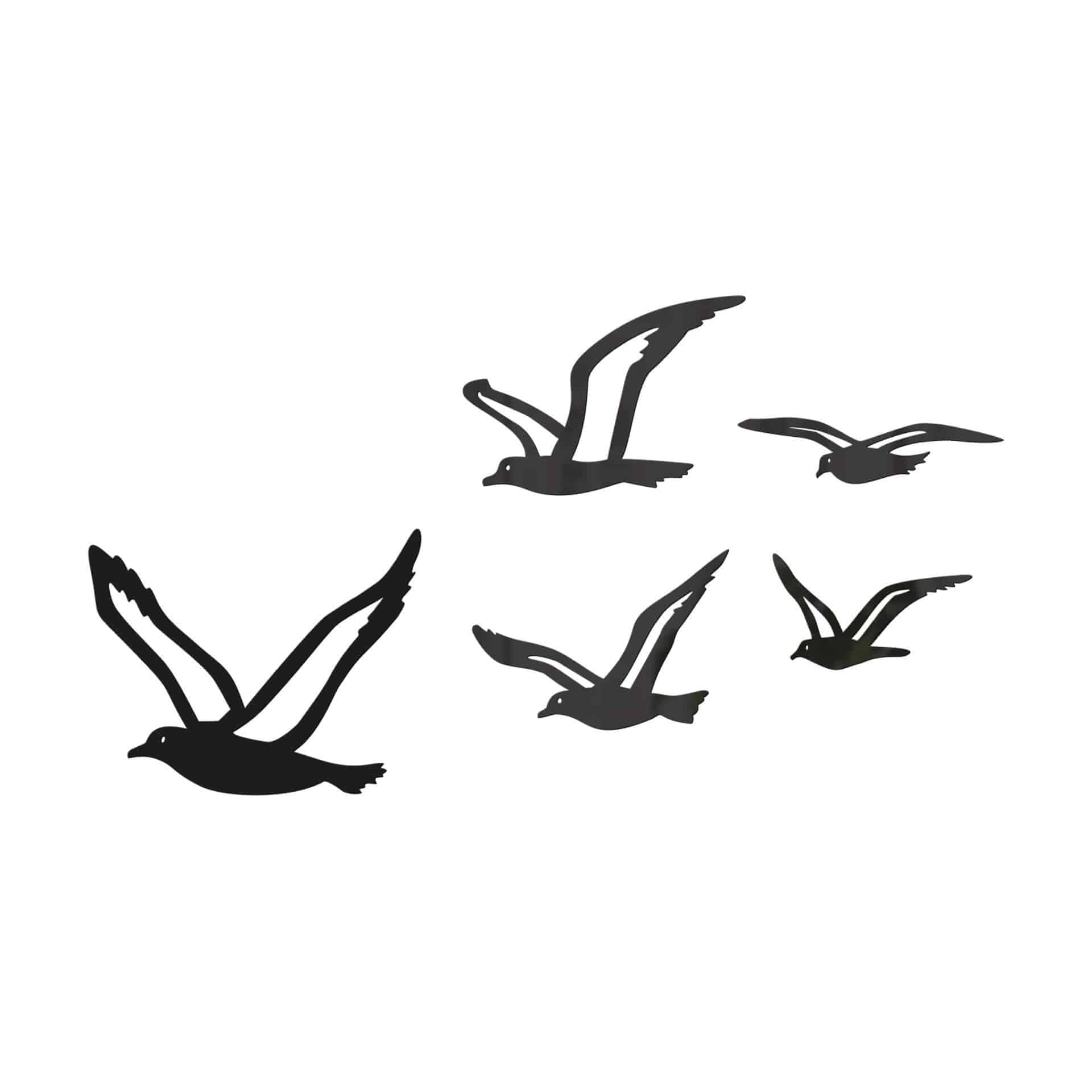 Decoración acrílica pájaros gaviotas (5 piezas)