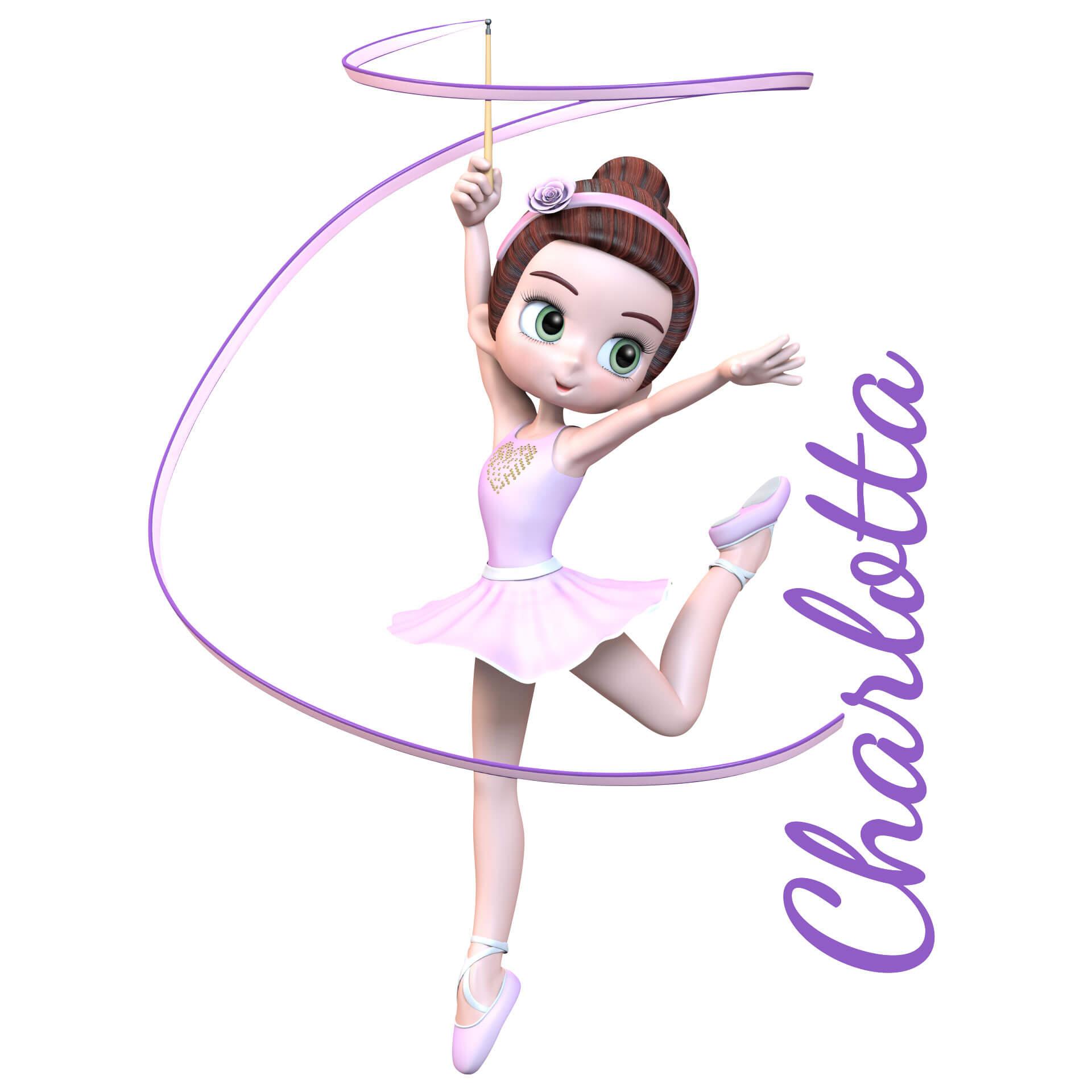 Wandtattoo  Agullo - Ballerina + Name