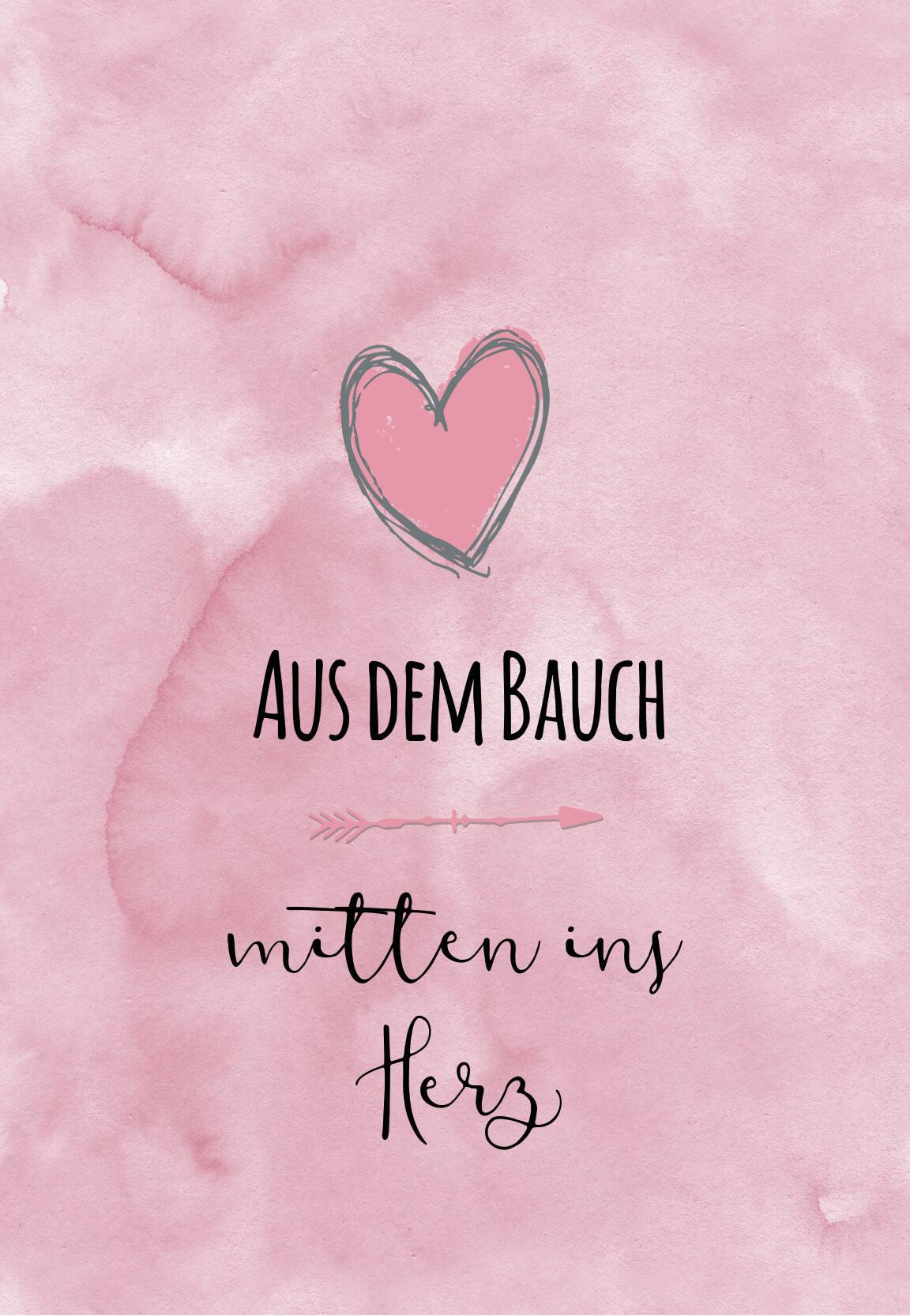 Gutschein zur Geburt - Mitten ins Herz