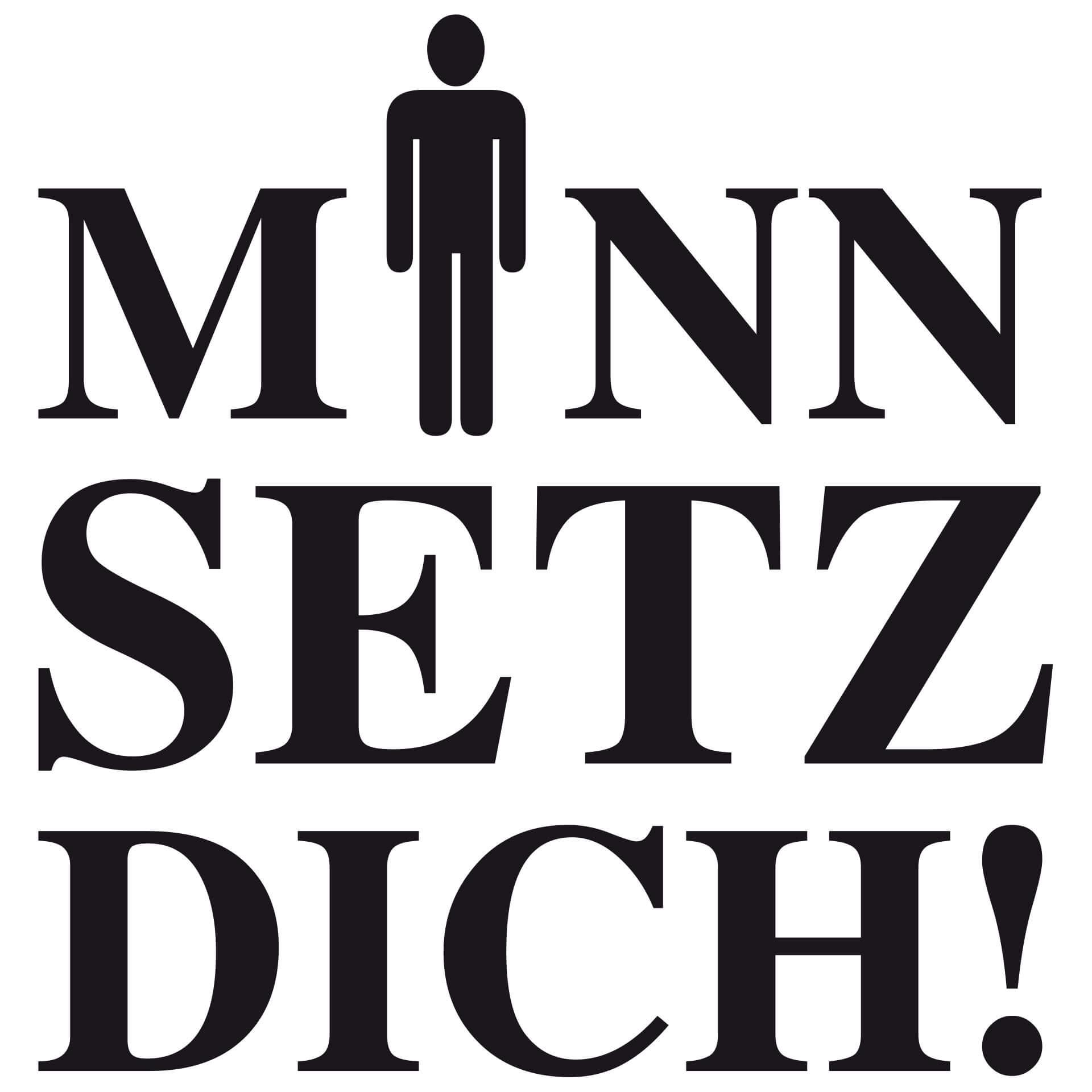 Wandtattoo Mann - setz dich