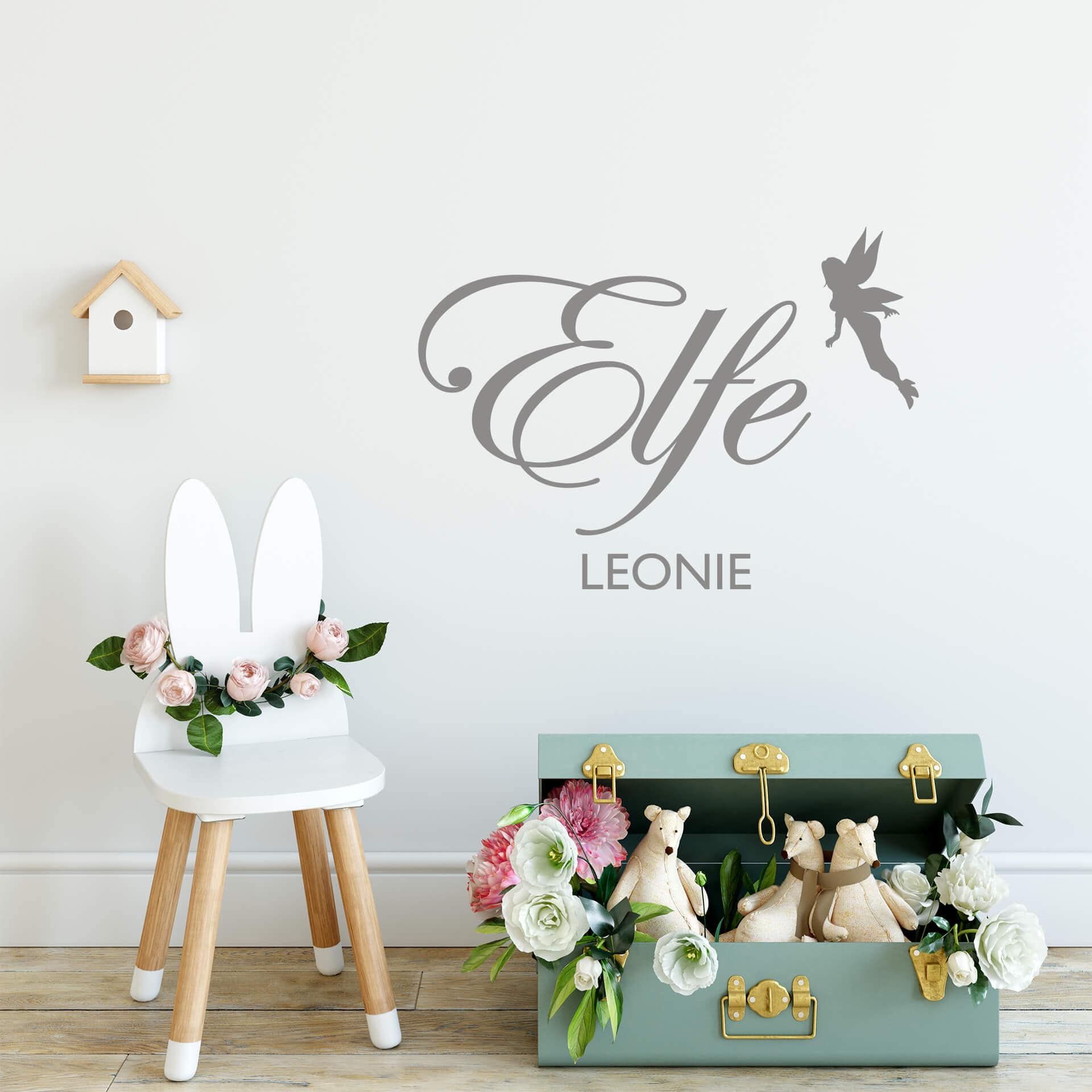 Sticker mural + Prénom Elfe