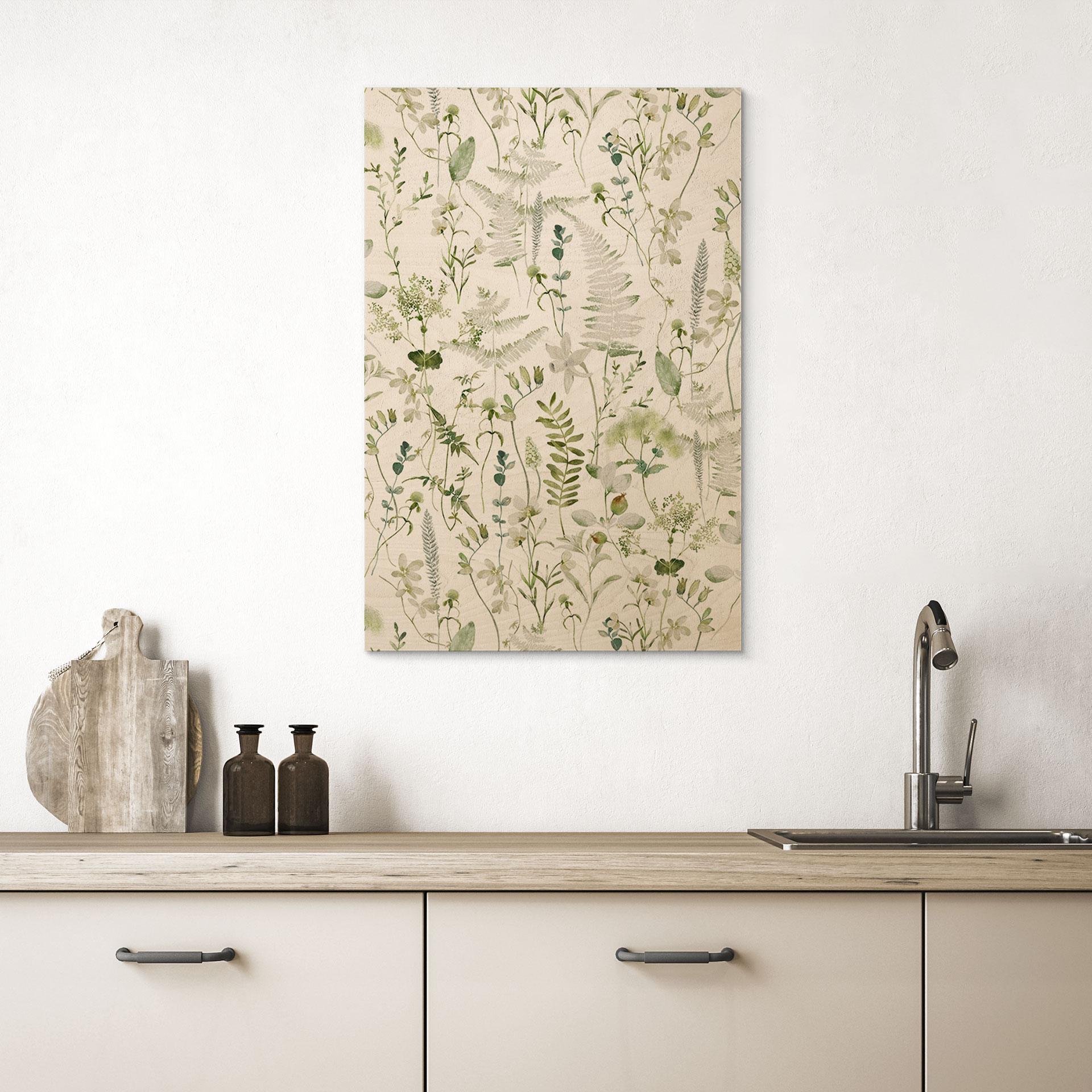 Træplakat Urter og vilde blomster - UN Designs