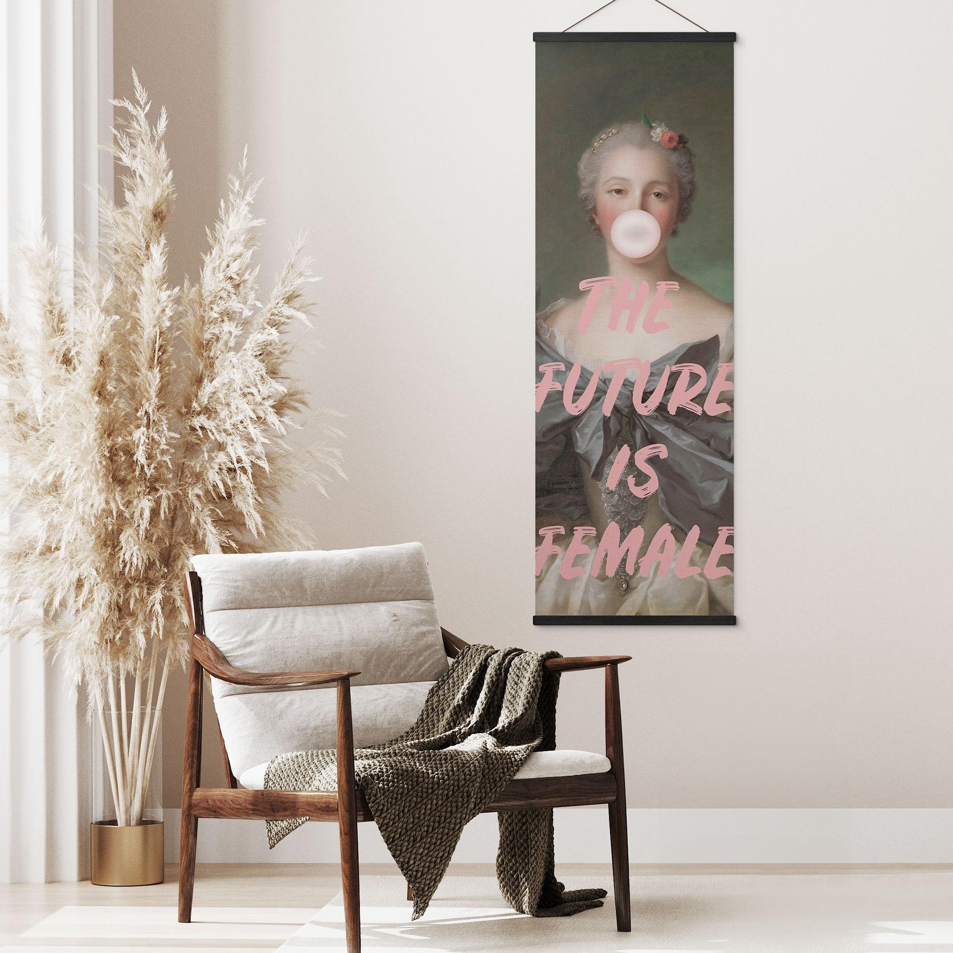 Tekstil plakat Fremtiden er kvindelig - Grace Digital Art - Panorama