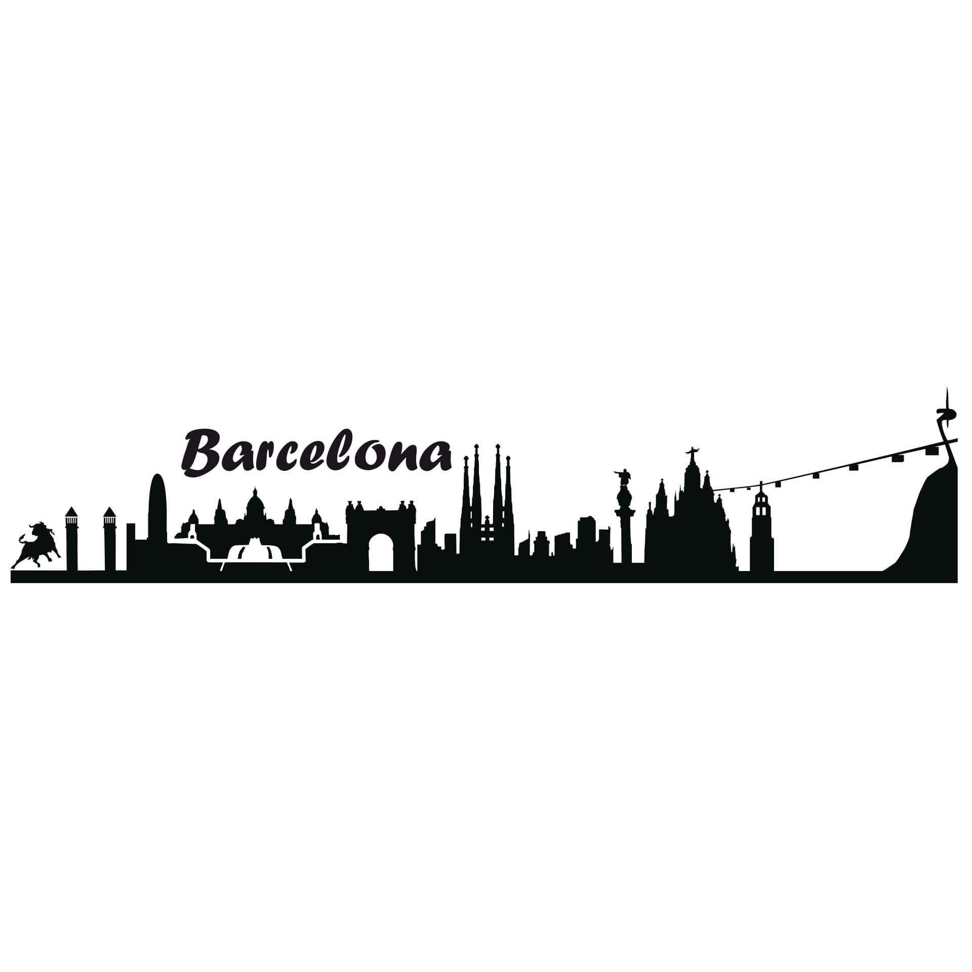 Wallsticker Udsigt over Barcalona