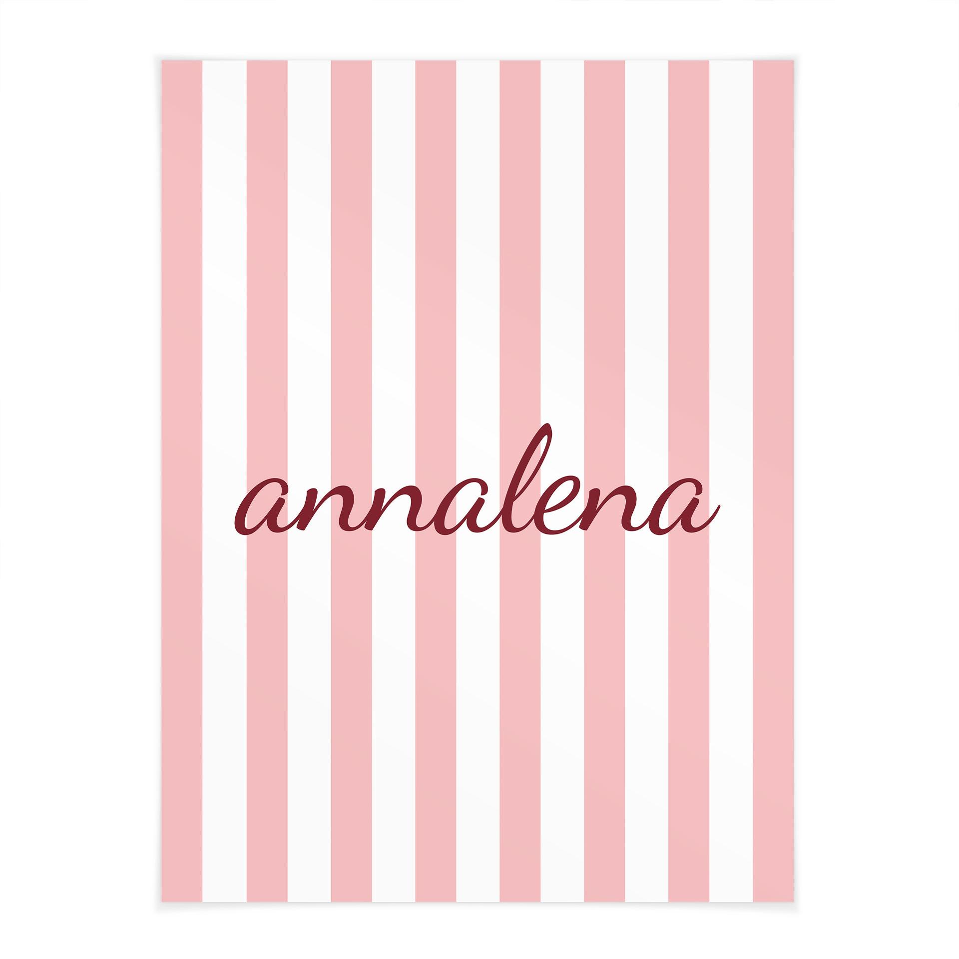 Personlige plakat-striber i pink