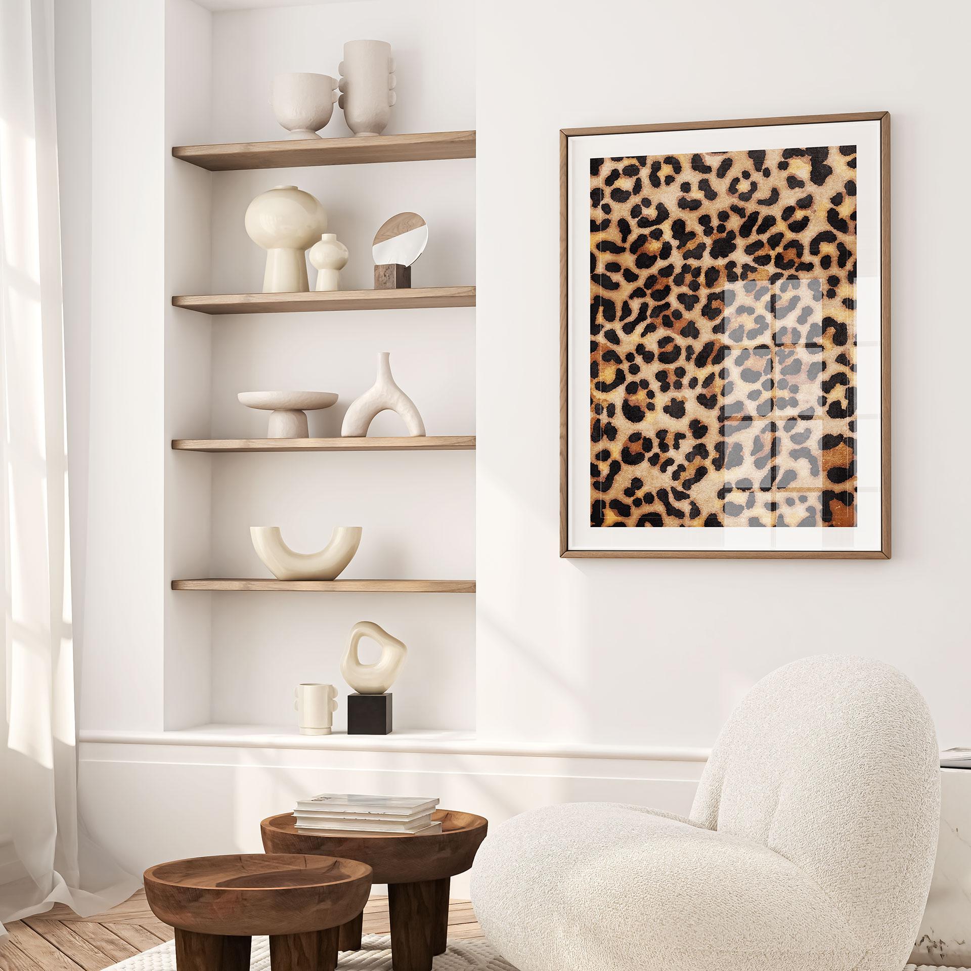 Póster Leopardo salvaje - Animal Print - Tunaboylu