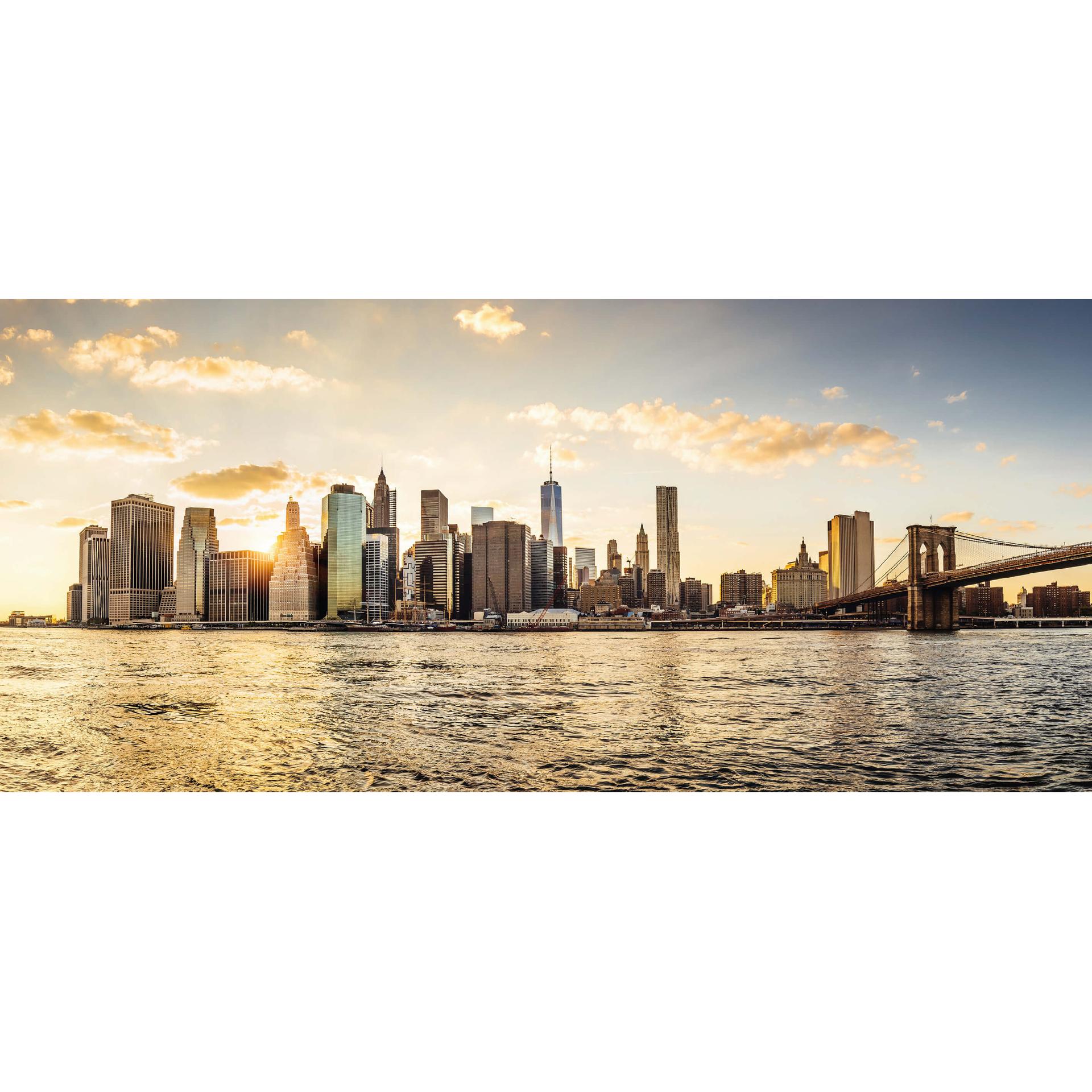 Fotobehang Sunset in Manhattan