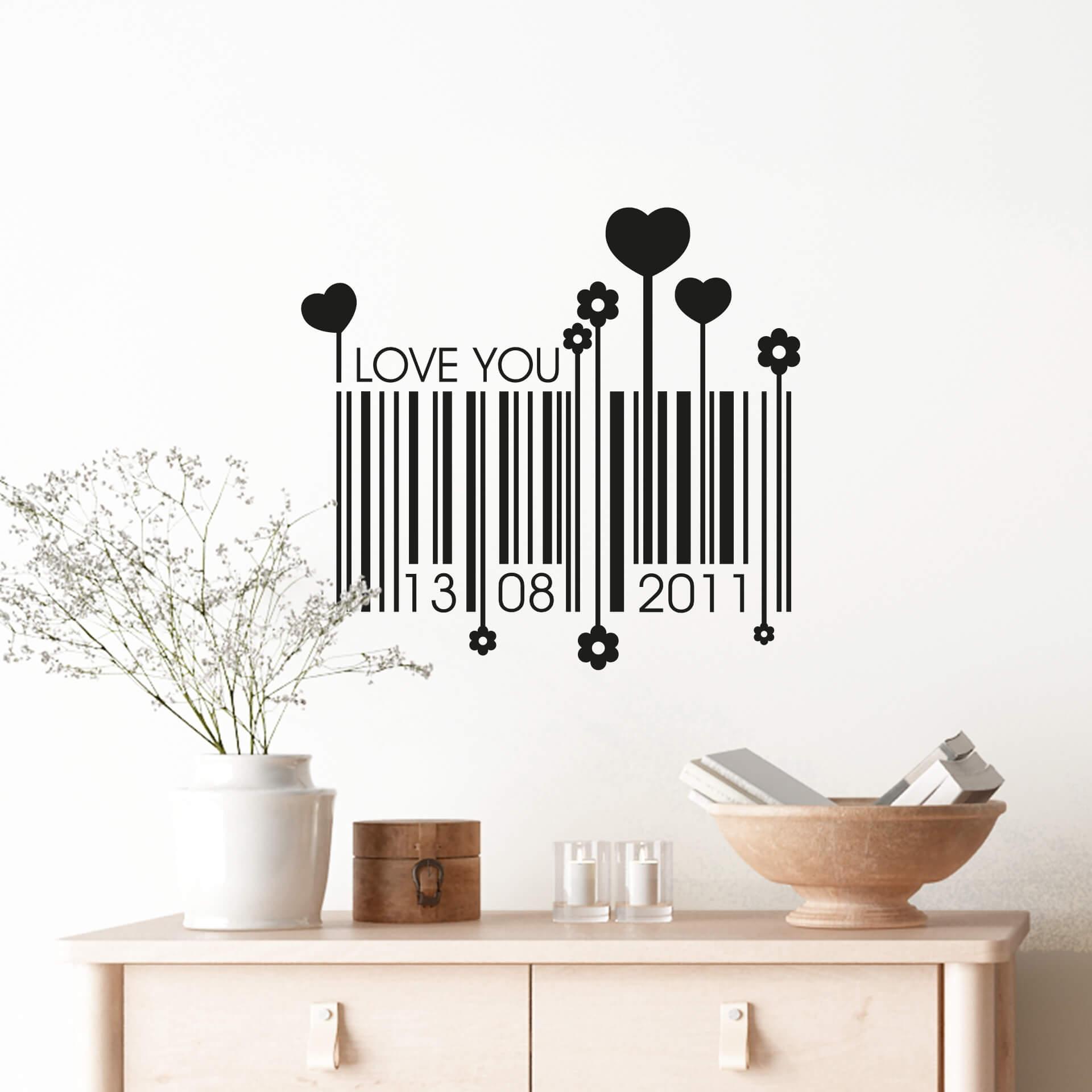 Wallsticker - + Dato kærlighedsstregkode