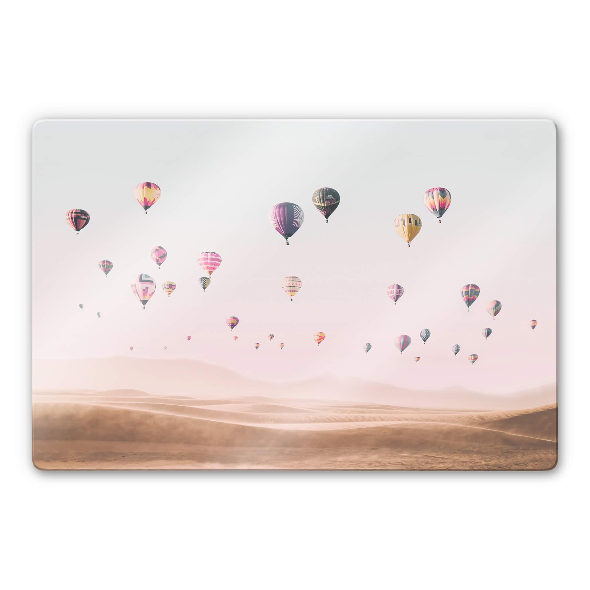 Tableau en verre Sisi & Seb - Montgolfières