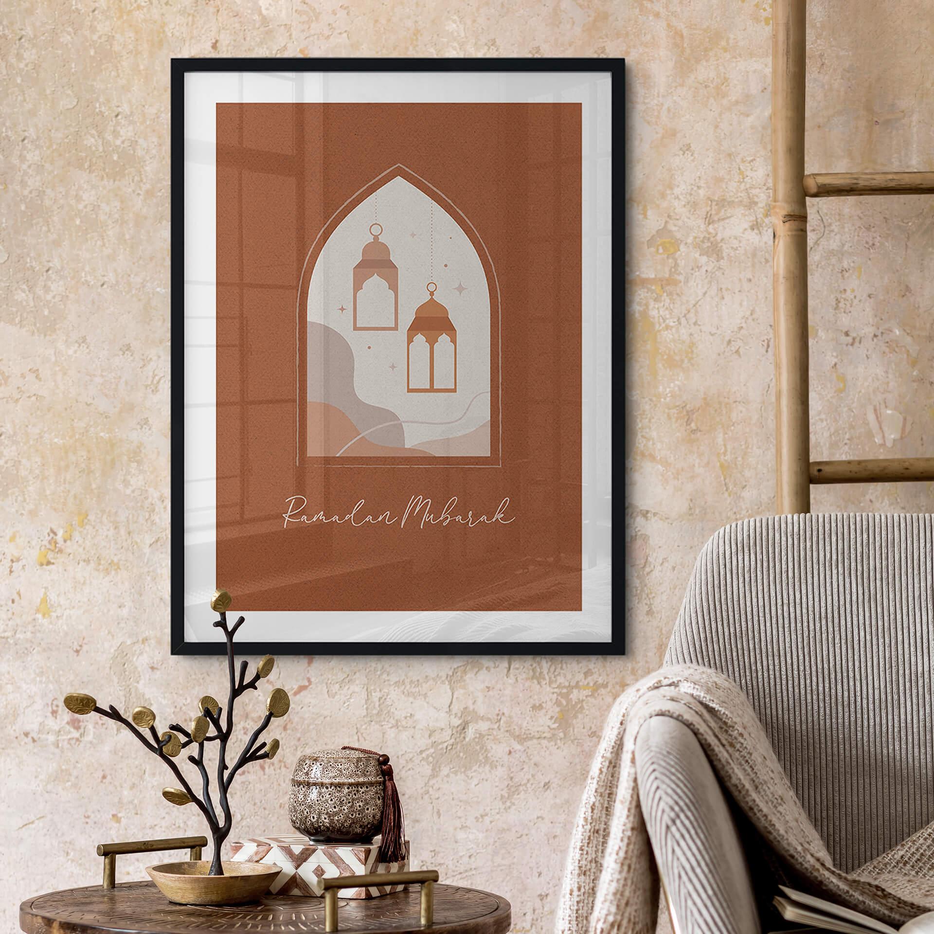 Poster Ramadan Mubarak Lantaarns