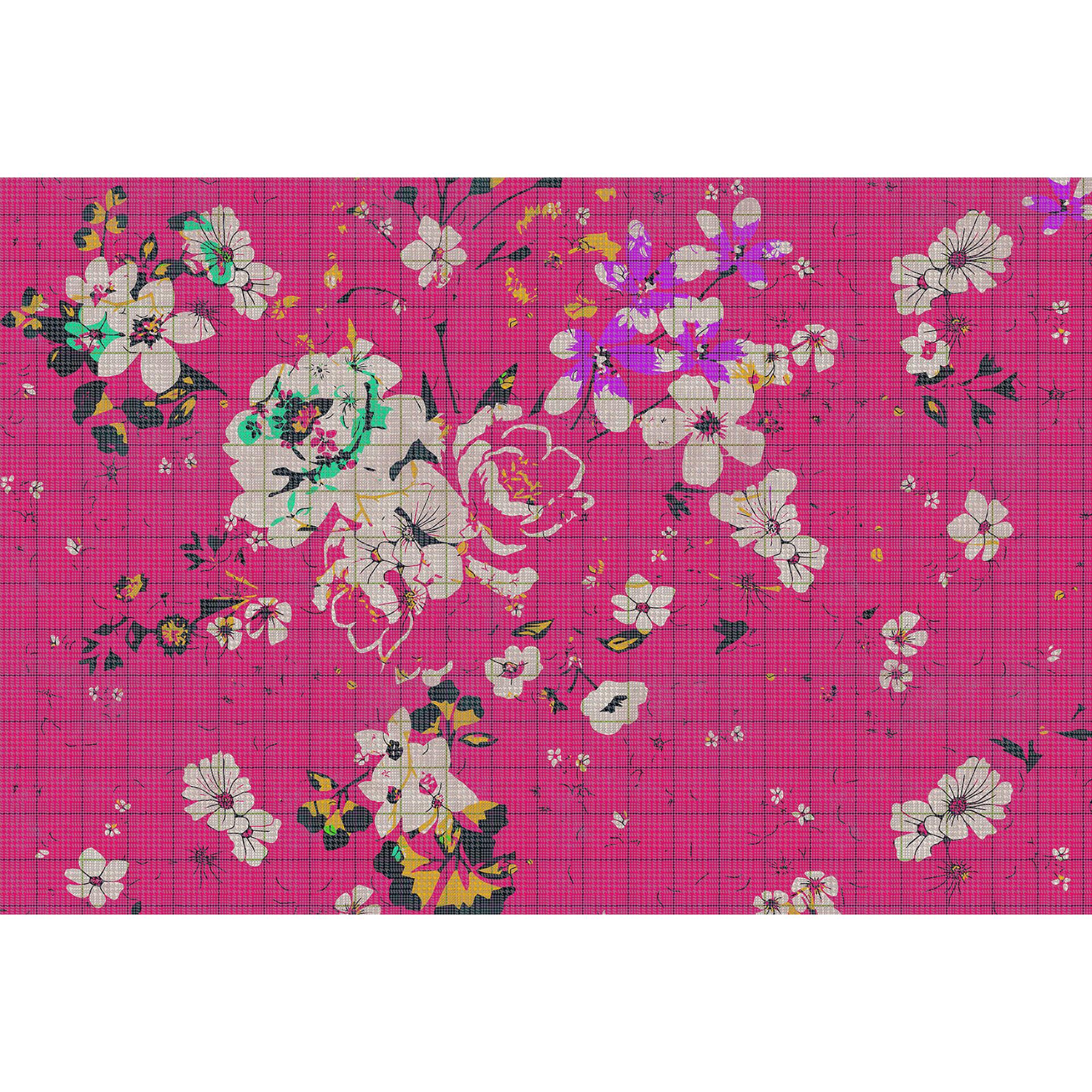 Livingwalls Fotobehang Walls by Patel 2 flower plaid 2