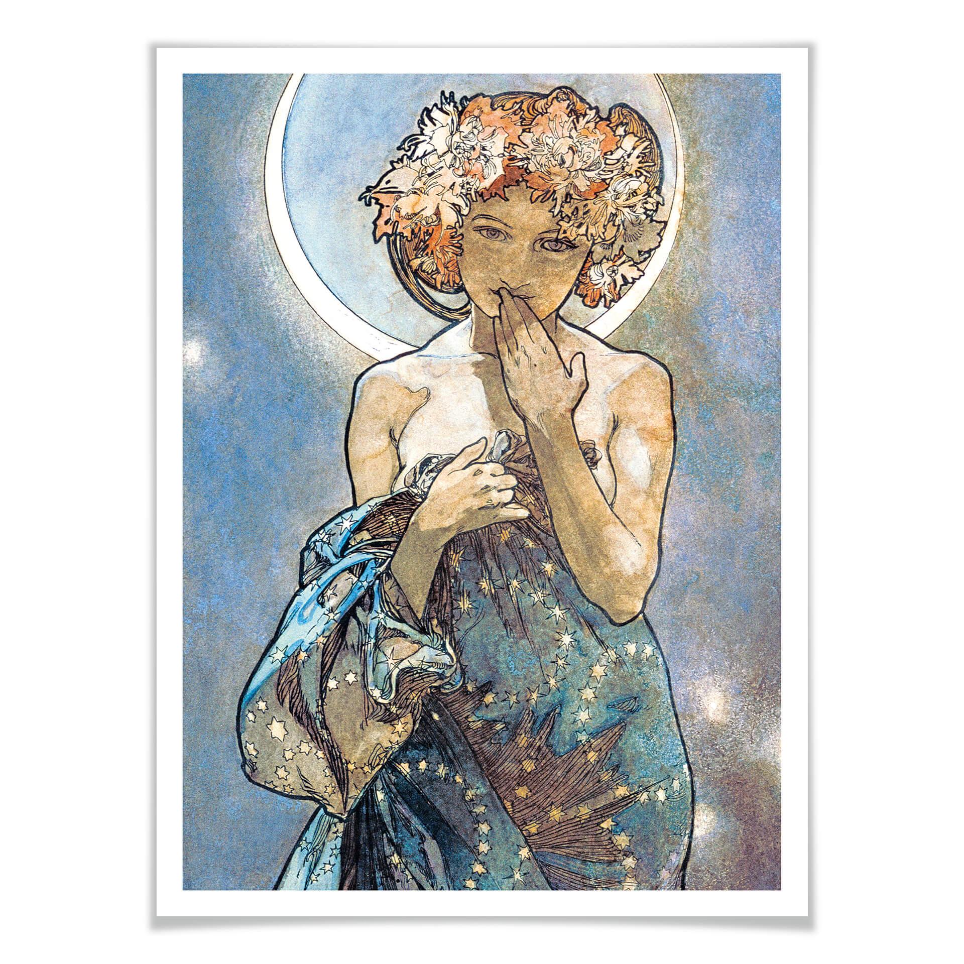 Plakat - Mucha - Stjerner: Månen