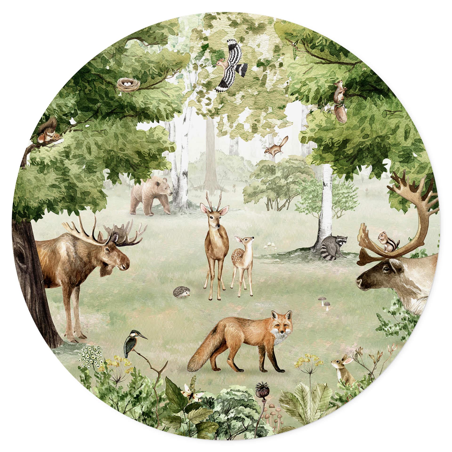 Wandtattoo Kikki Belle - Waldwunder - Rund