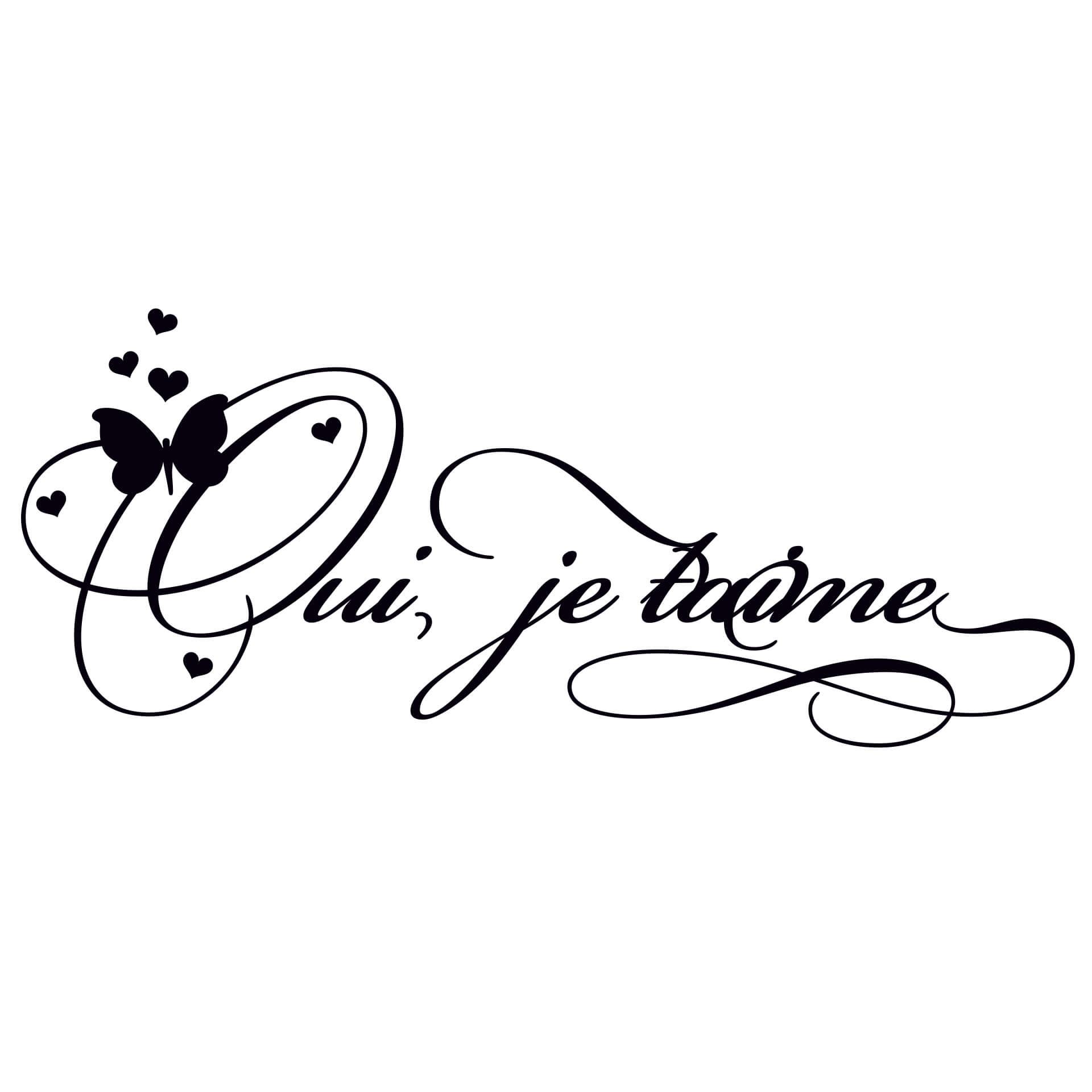 Adesivo murale - Oui, je t'aime