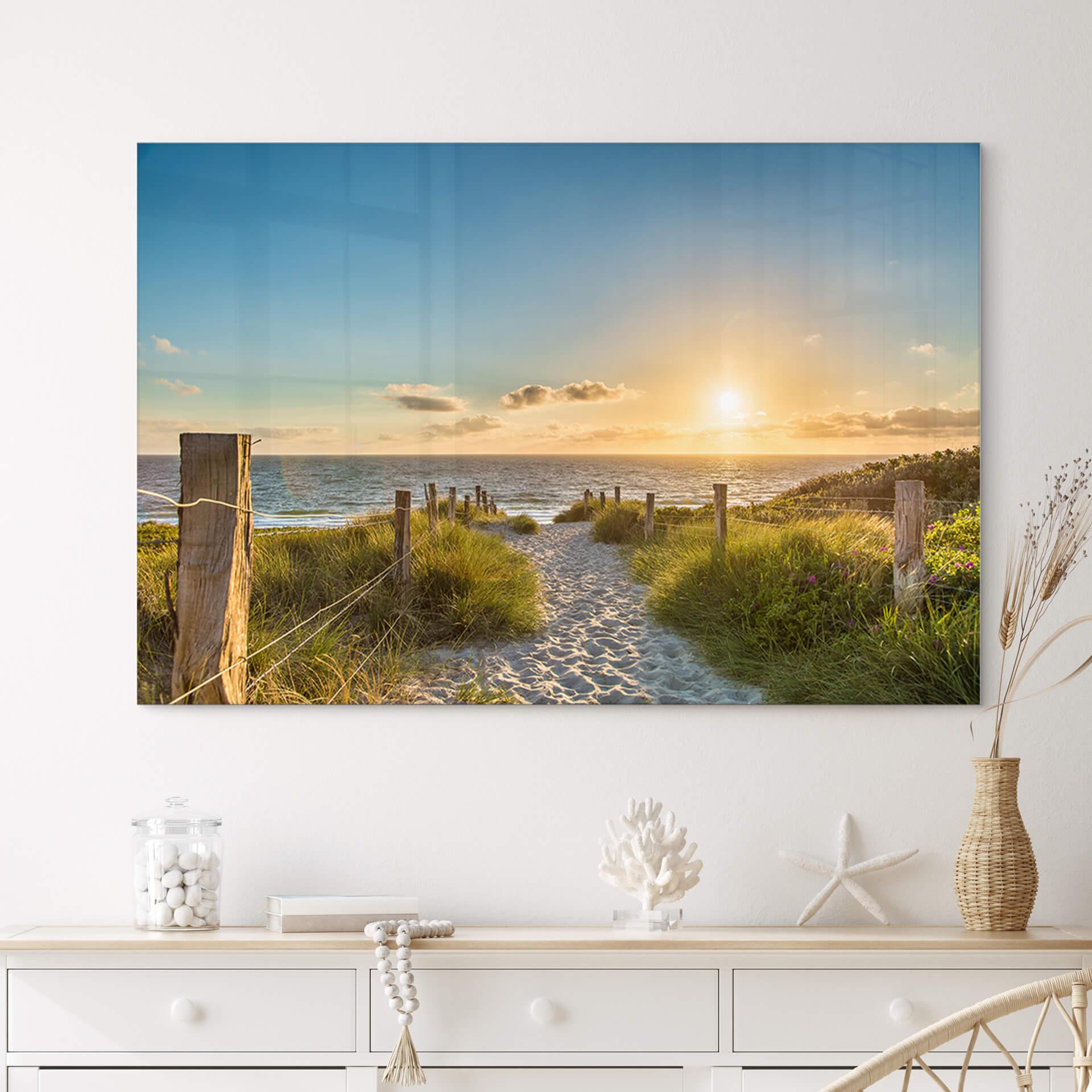 Acrylglasbild Sonnenuntergang an der Ostsee