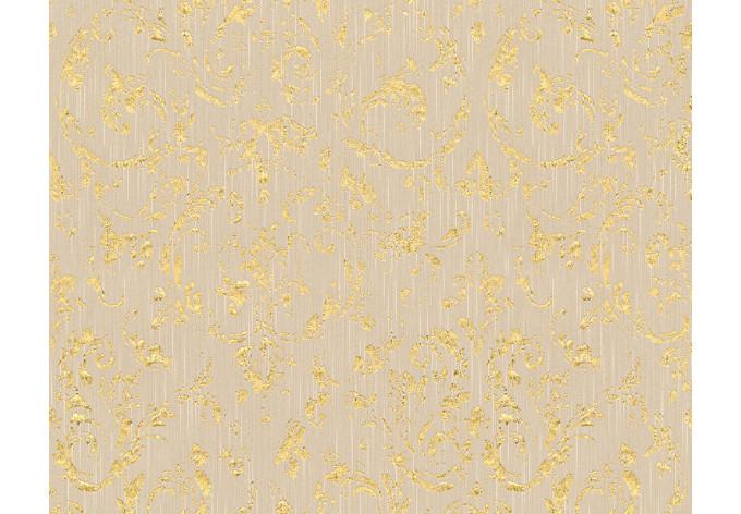 Architects Paper Textiltapete Metallic Silk Barocktapete mit Ornamenten beige, metallic