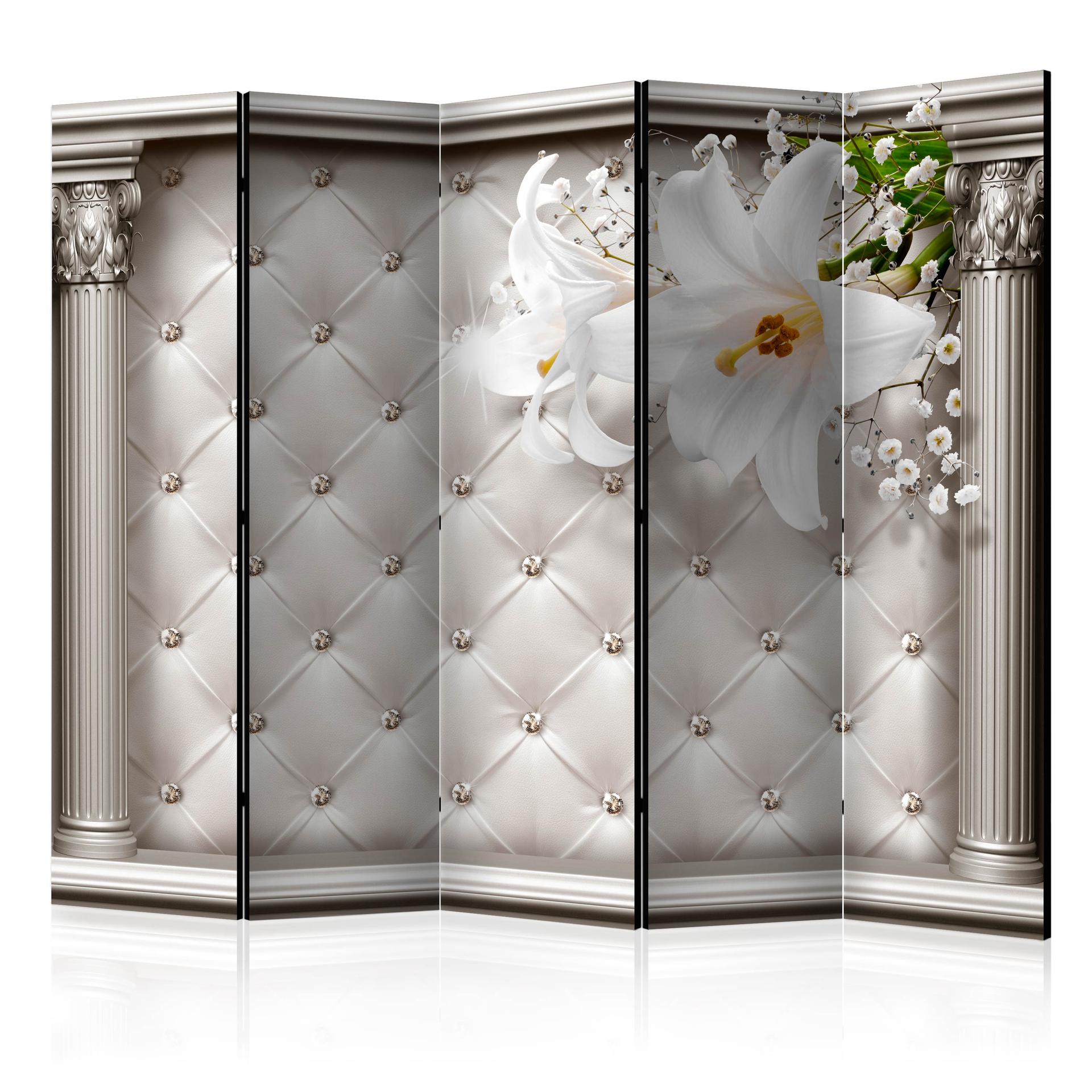 Screen room divider - Elegance of columns , 5-delt - 225x172 cm