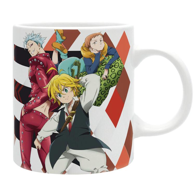Krus, keramikkrus De syv dødssynder - Meliodas, Ban, King