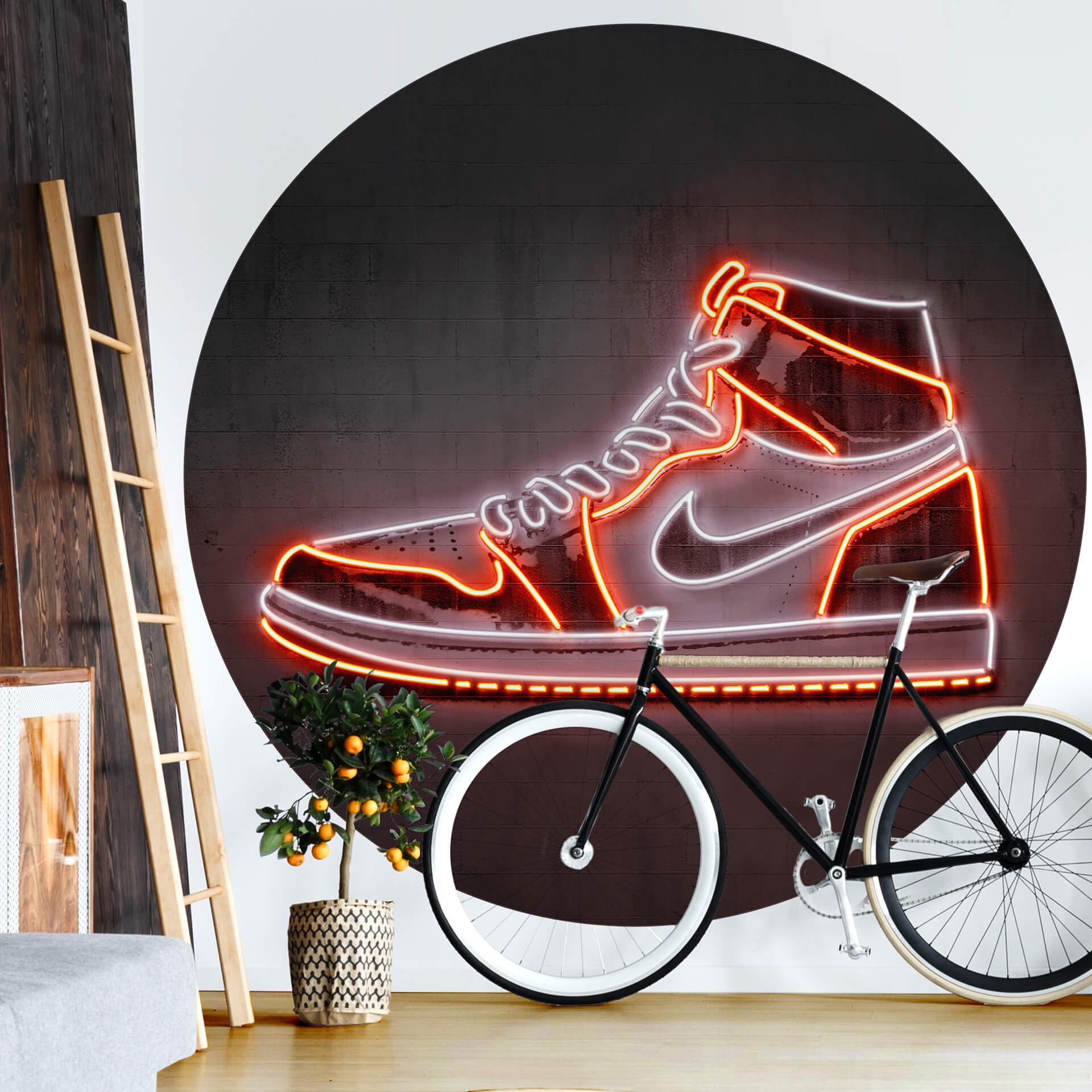 Fototapet - Rundt Mielu - Sneaker - vliesetapet/selvklæbende non-woven tapet