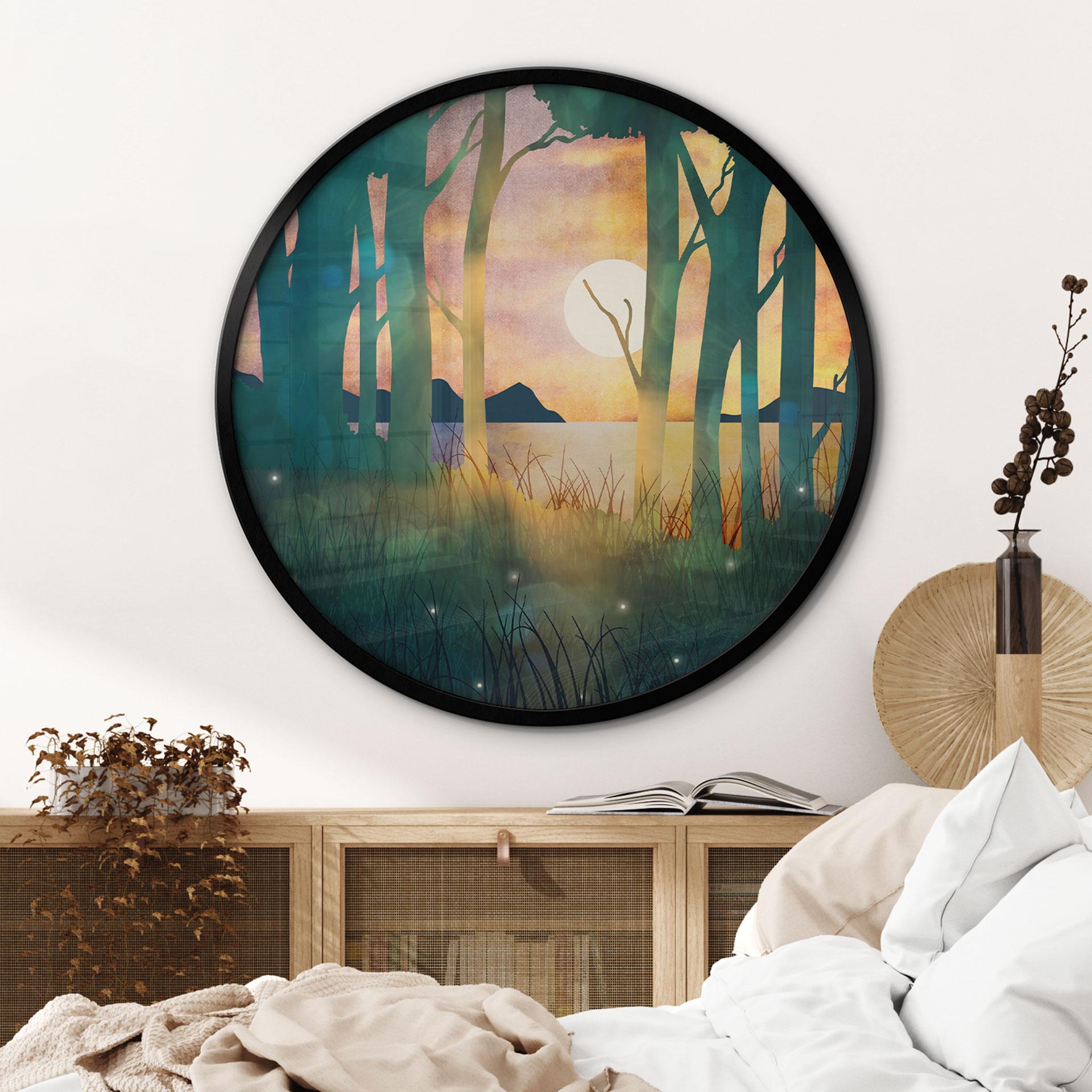 Plakat Skovens magi ved solnedgang - SpaceFrog Designs