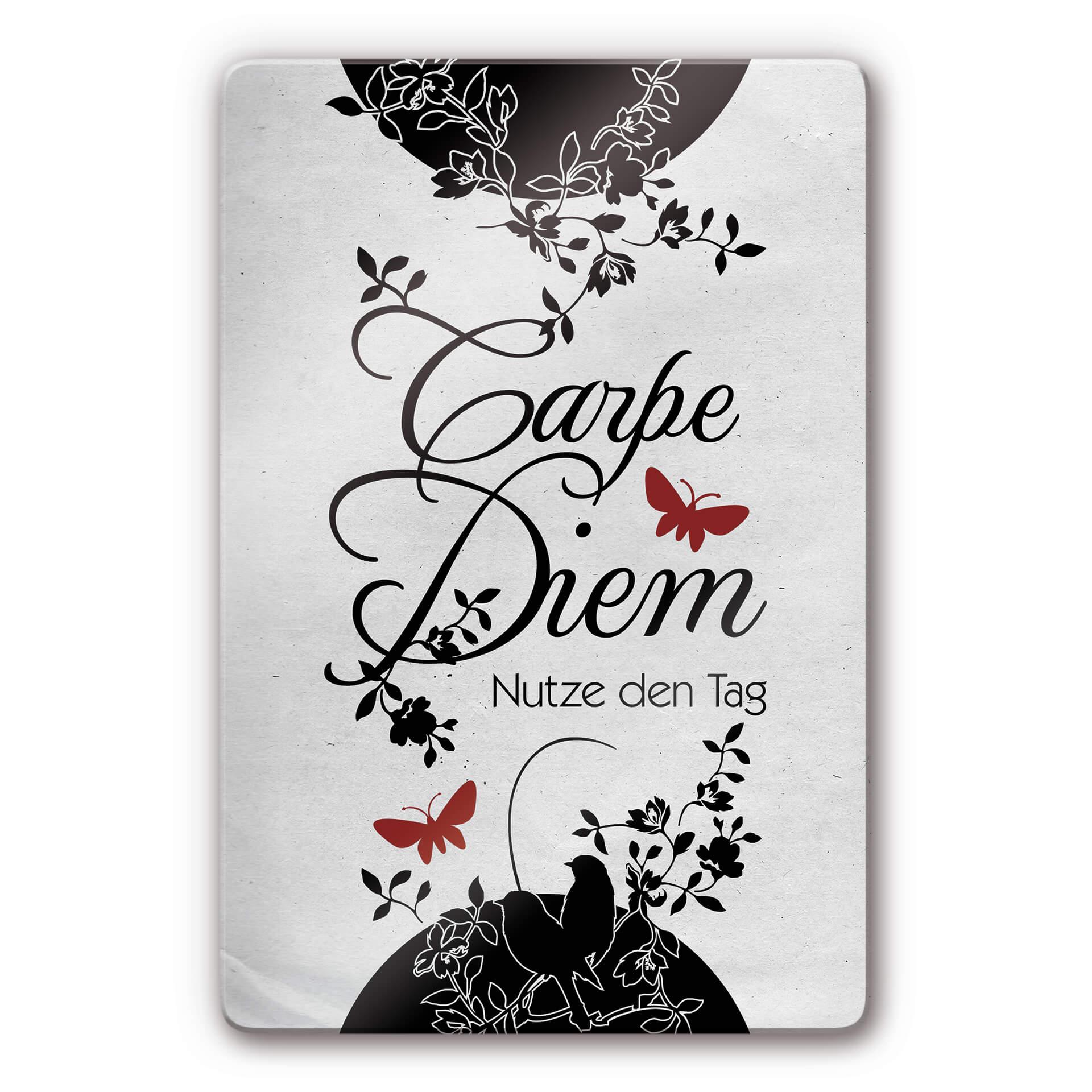 Tableau en verre - Carpe Diem