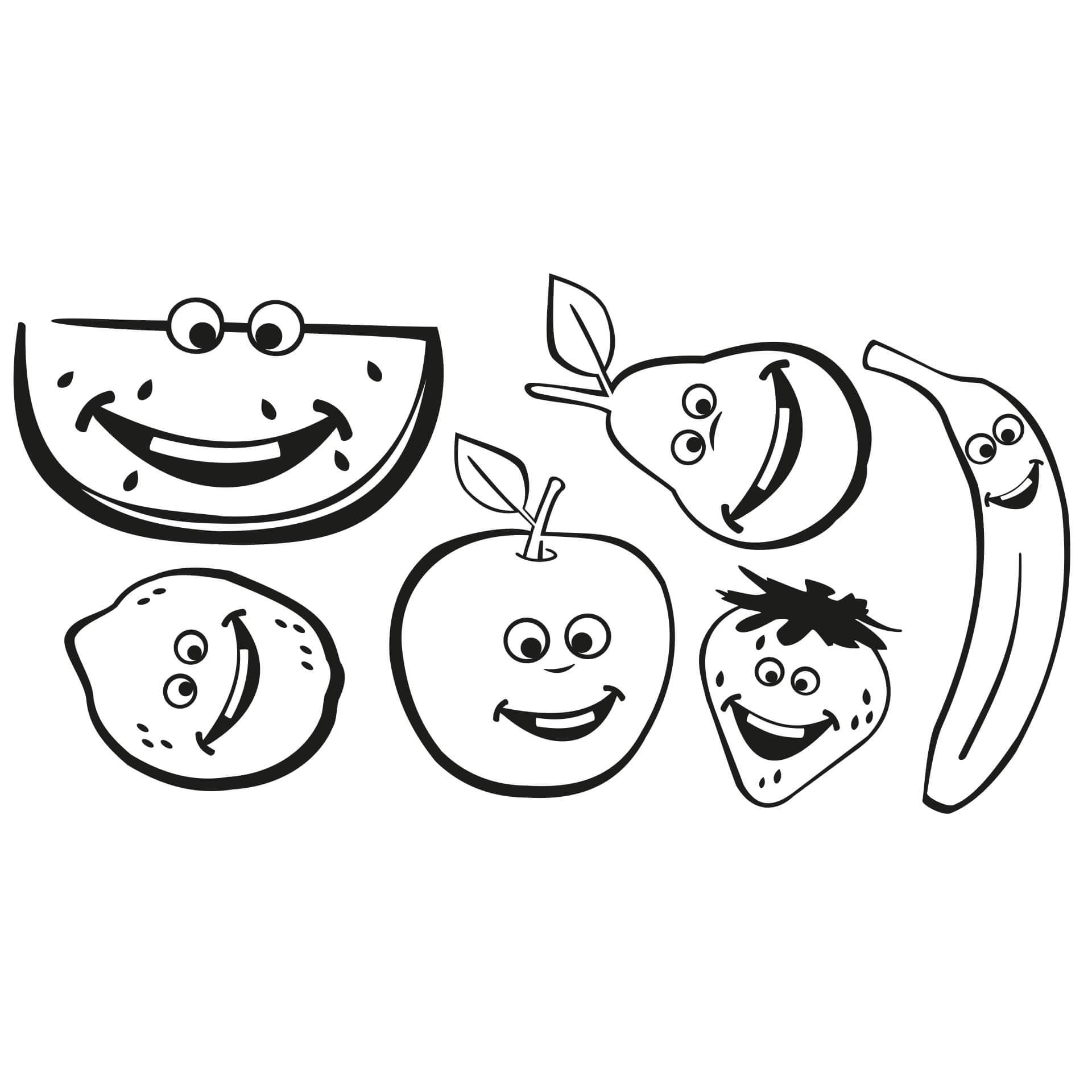 Muursticker Gezond Fruit