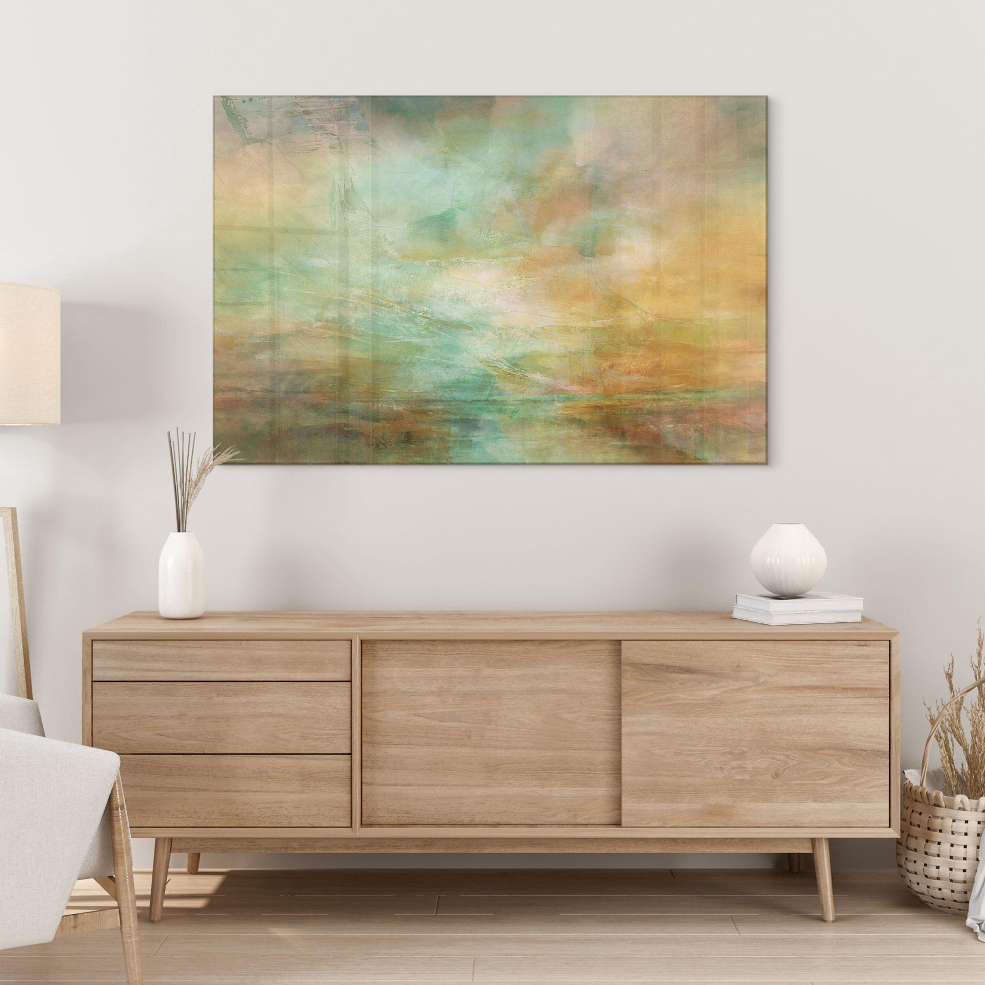 Acrylglas Turquoise-goud licht aan zee - Schmucker