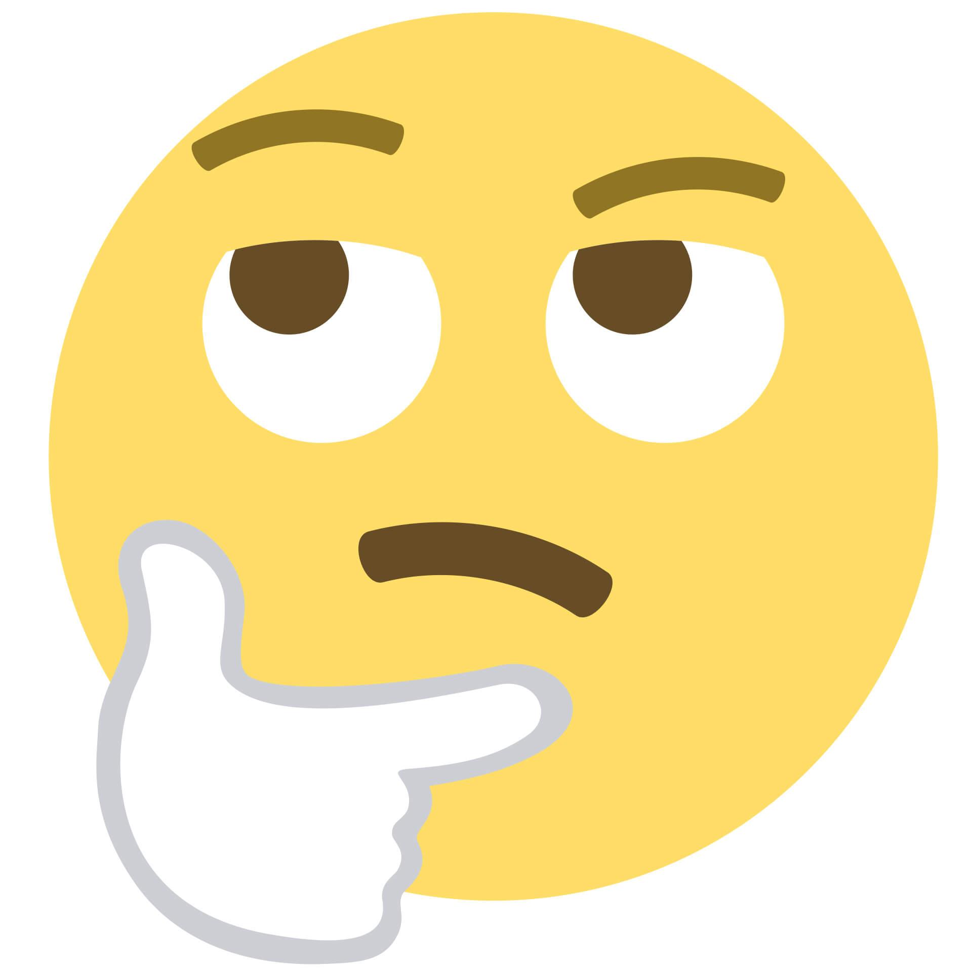 Wandtattoo Emoji Thinking Face