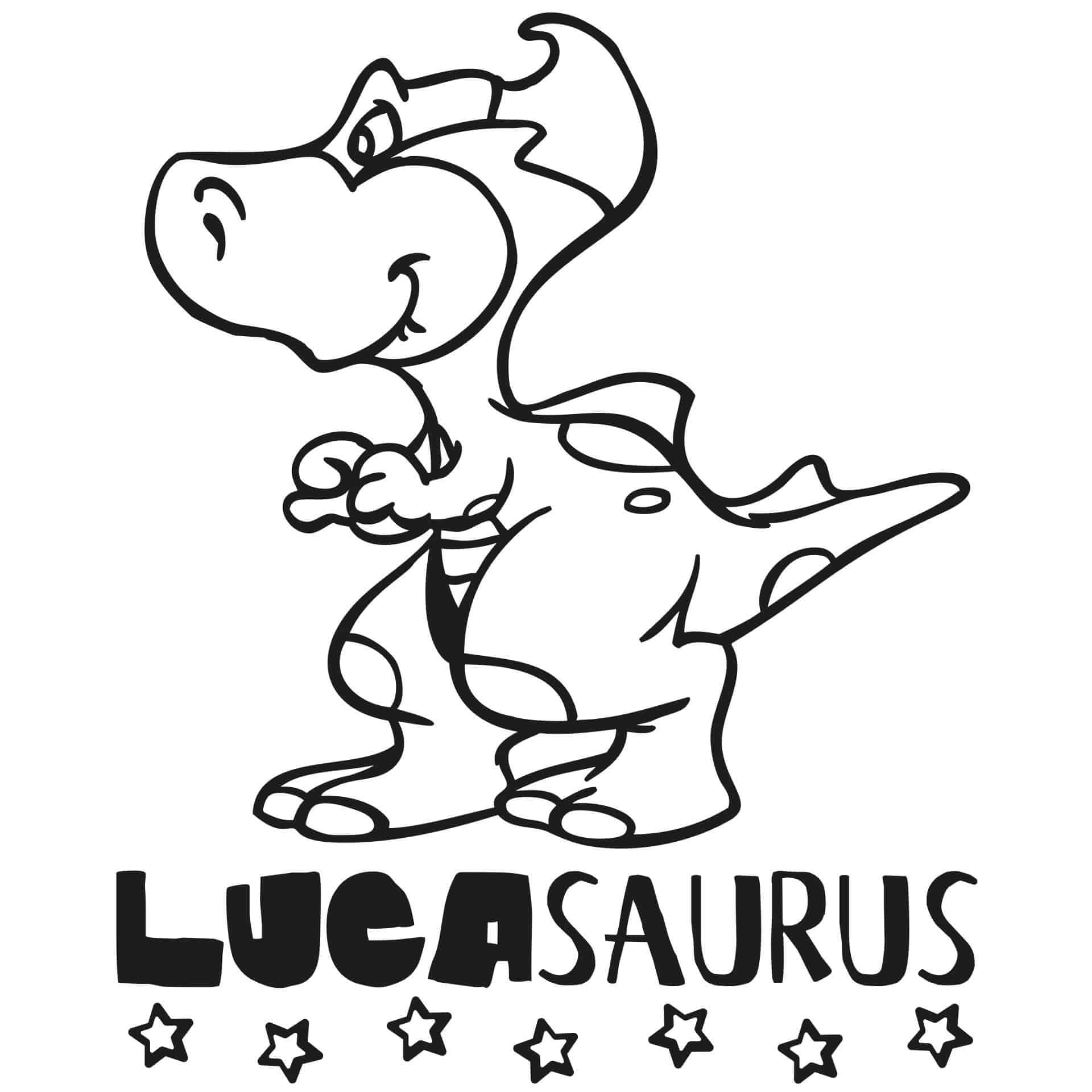 Wallsticker -  + Navn + Dinosaurus 02