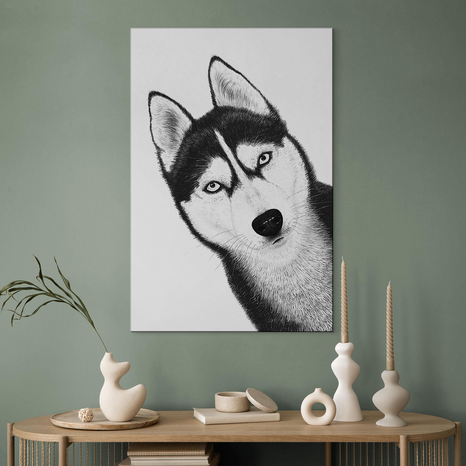 Fototapet Siberian husky - hundeportræt - Korenkova – print på aluminium
