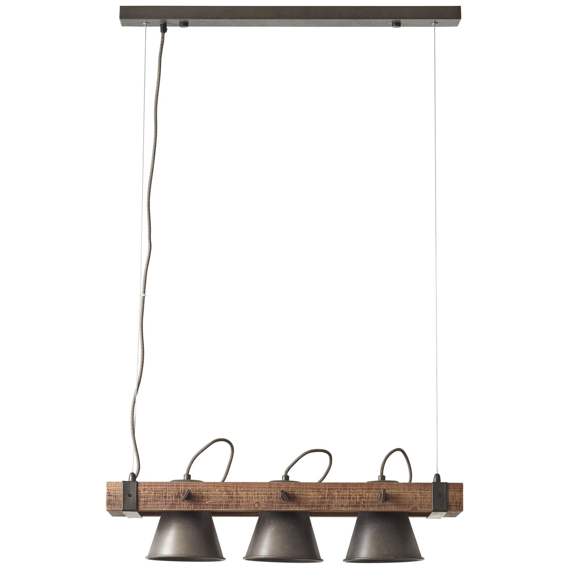 Pendelleuchte Eva, metallic, 70 x 115 cm, Holz Pendellampe