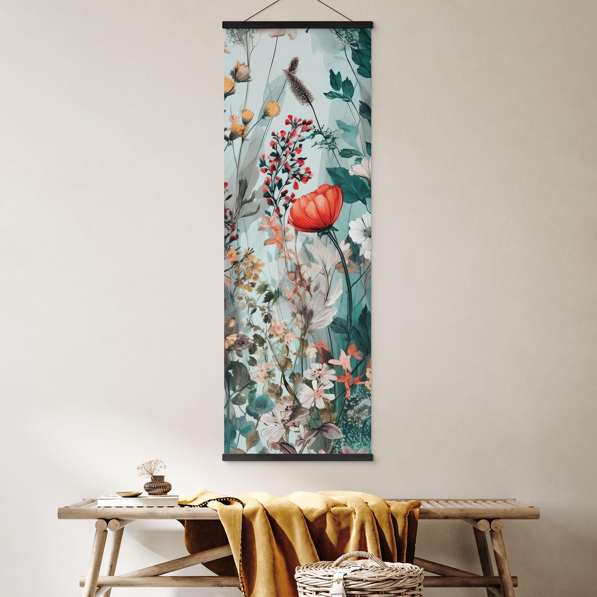 Tekstil plakat Forårseng med blomster - Jaszke