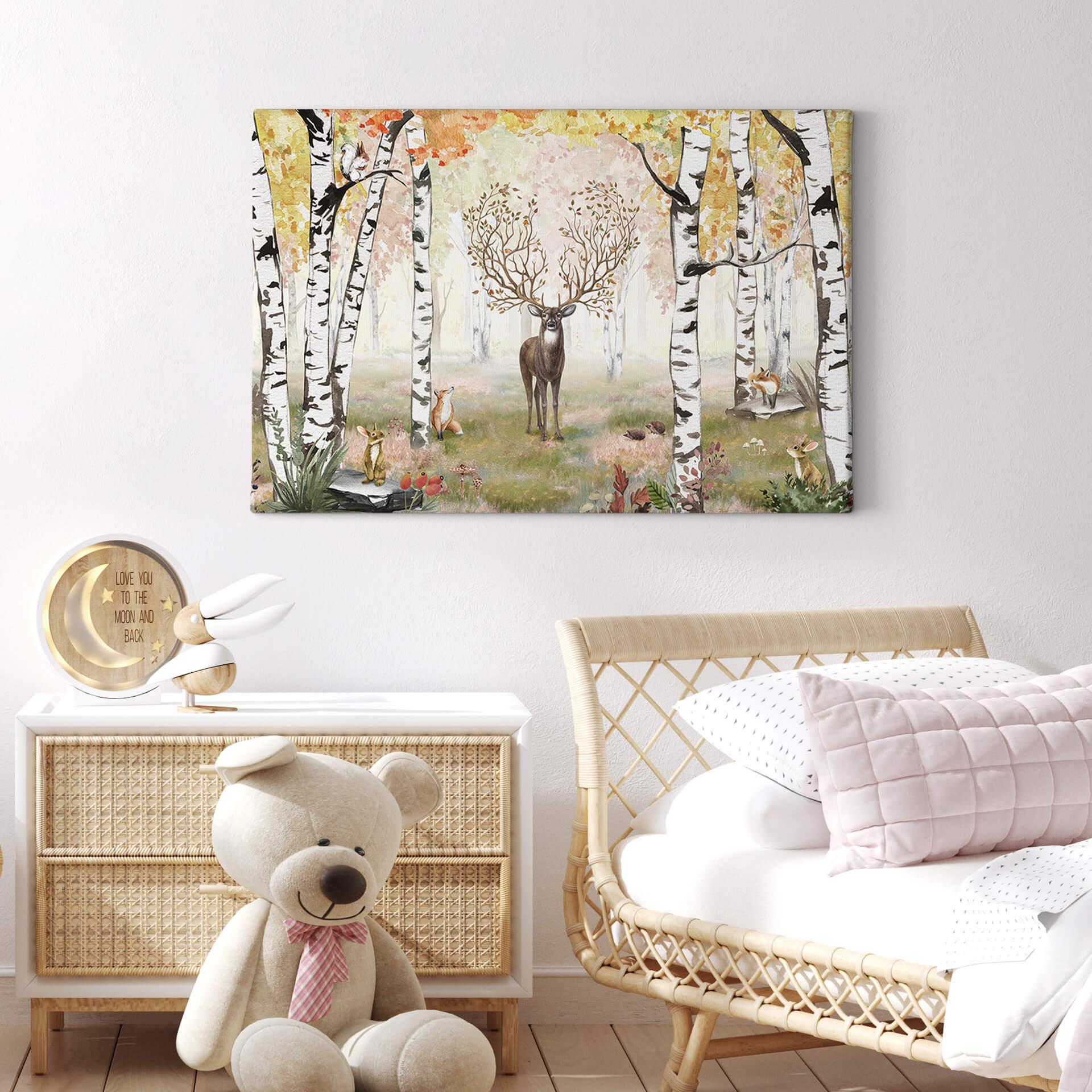 Canvas Kikki Belle - Hert in de Herfst