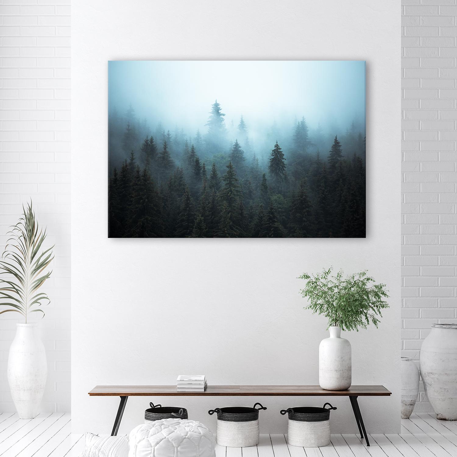 Canvasbillede, Skov i tåge