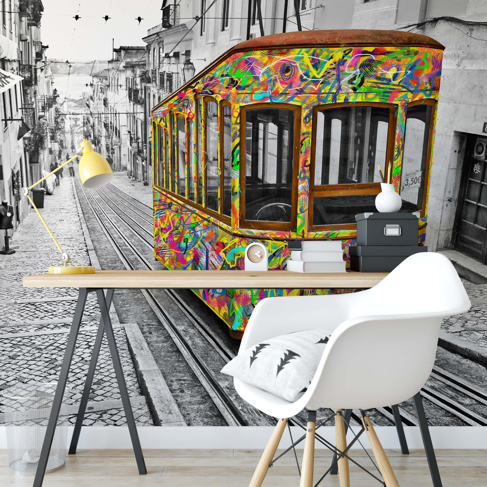 Fototapet - Ben Heine - Tram in Lissabon