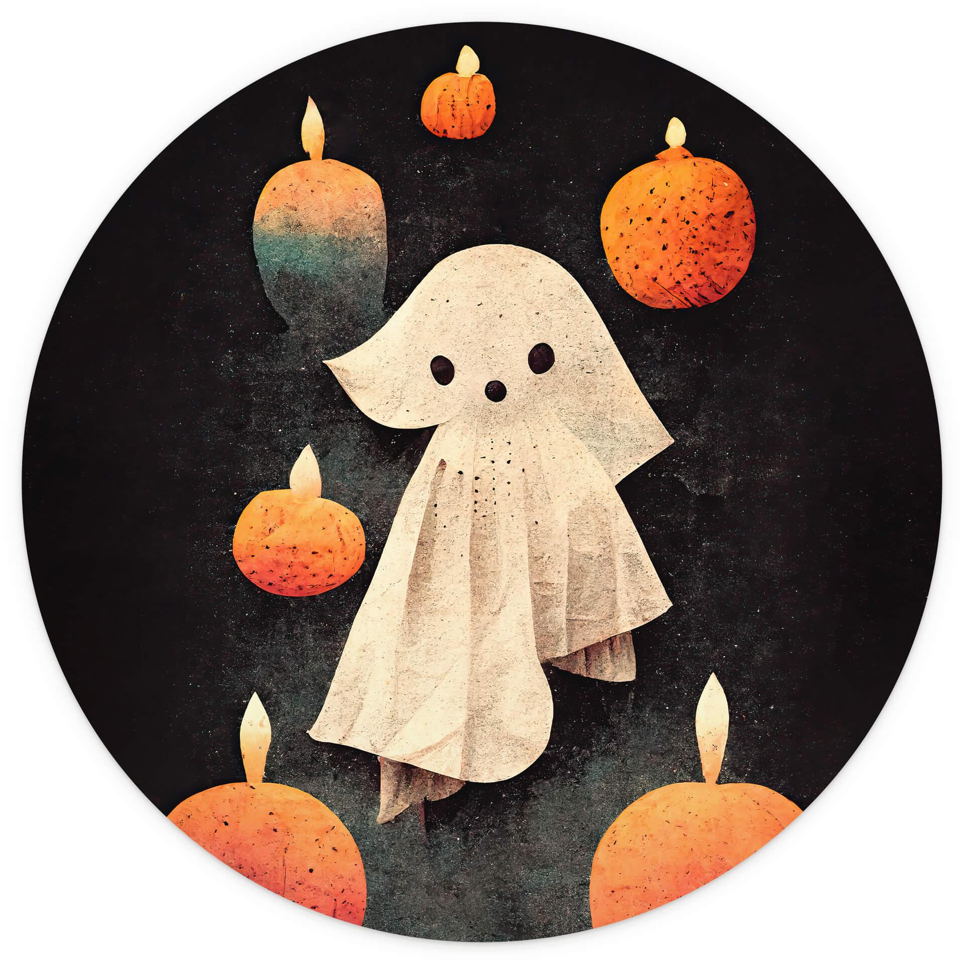Behangcirkel Treechild - Little Ghost - vliesbehang/zelfklevend vliesbehang
