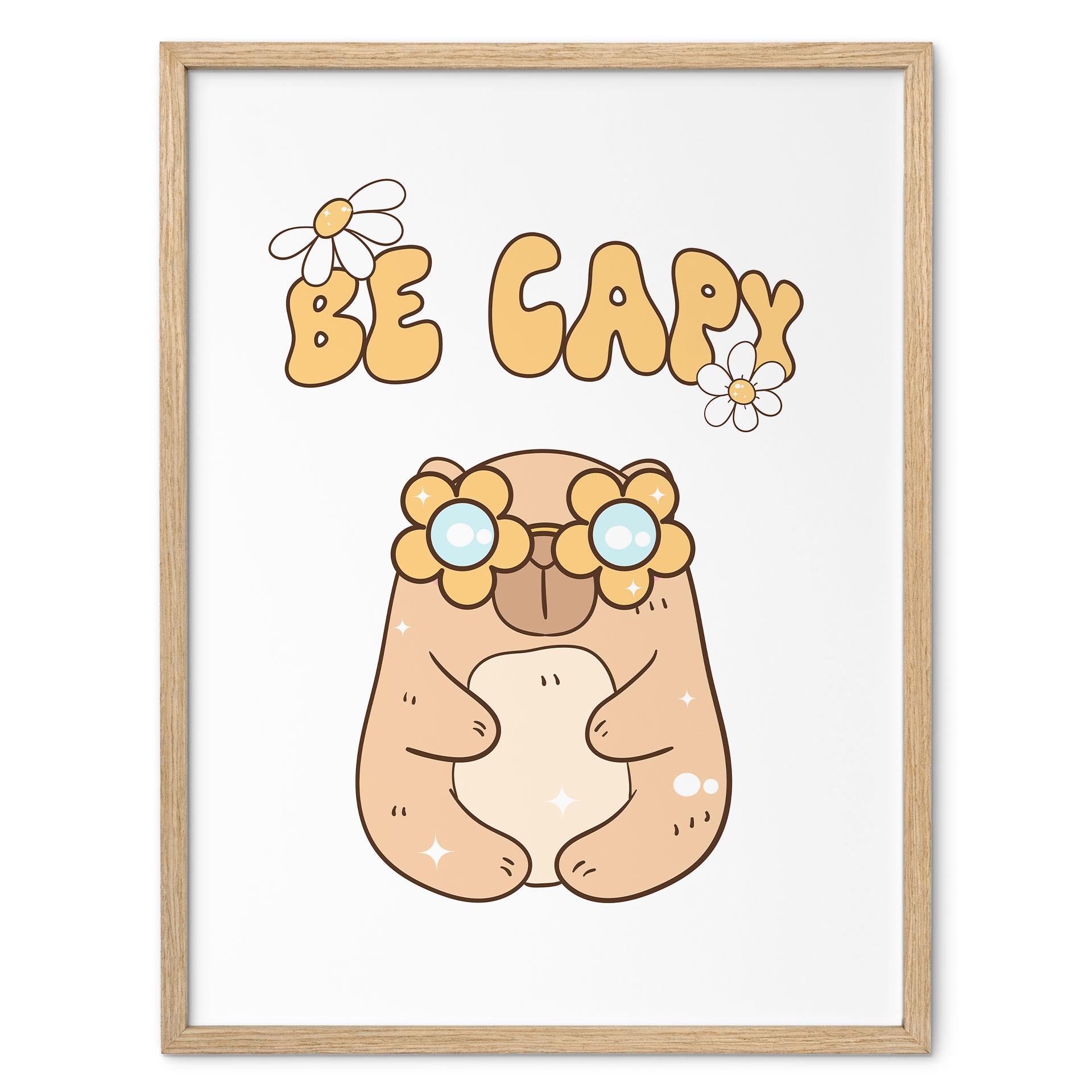Plakat Retro Capybara - Be Capy