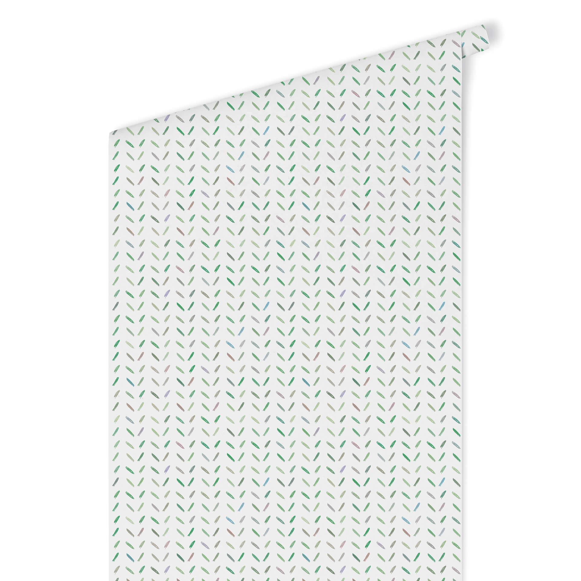 Patroonbehang – Colourful Strokes – groen