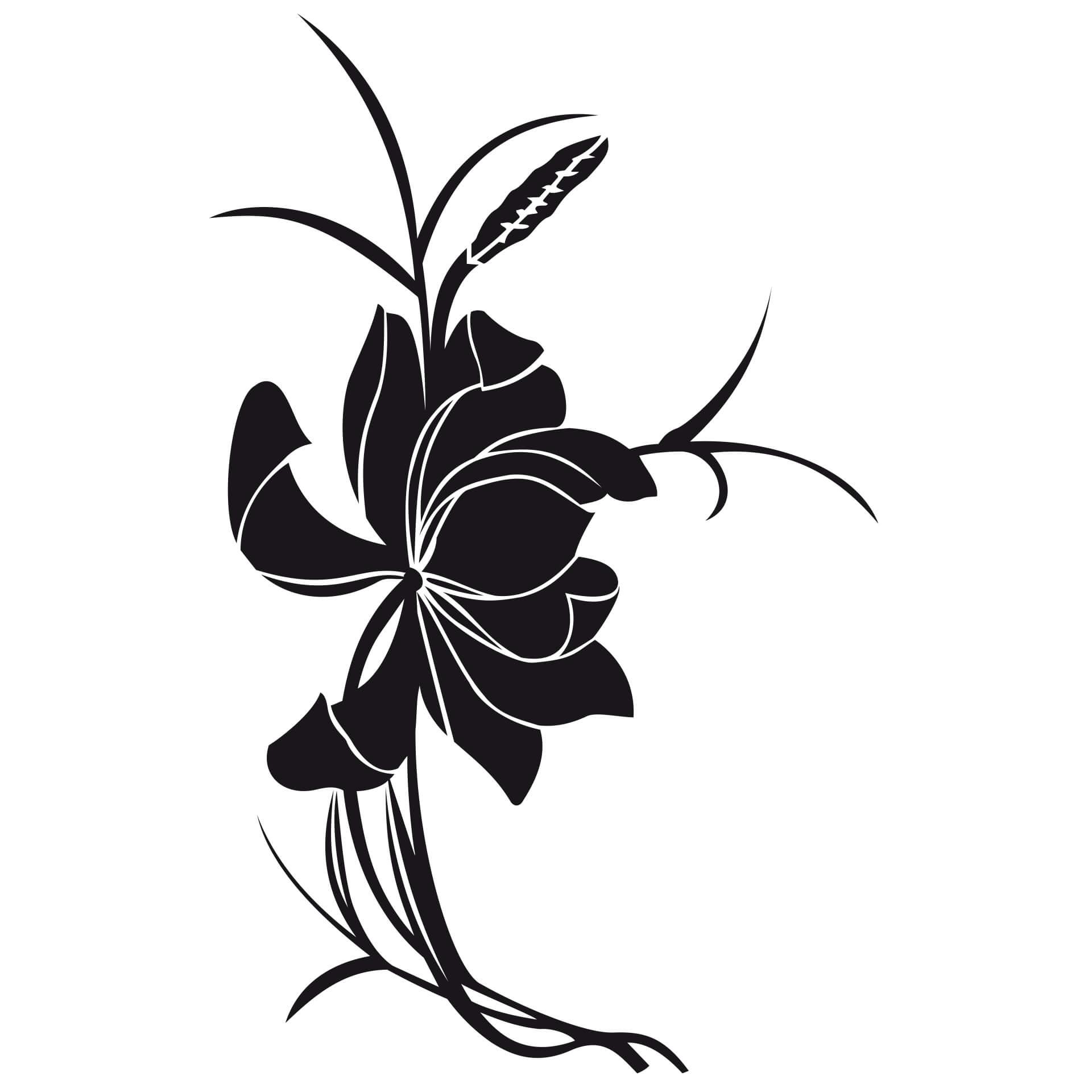 Muursticker Aziatische Bloem