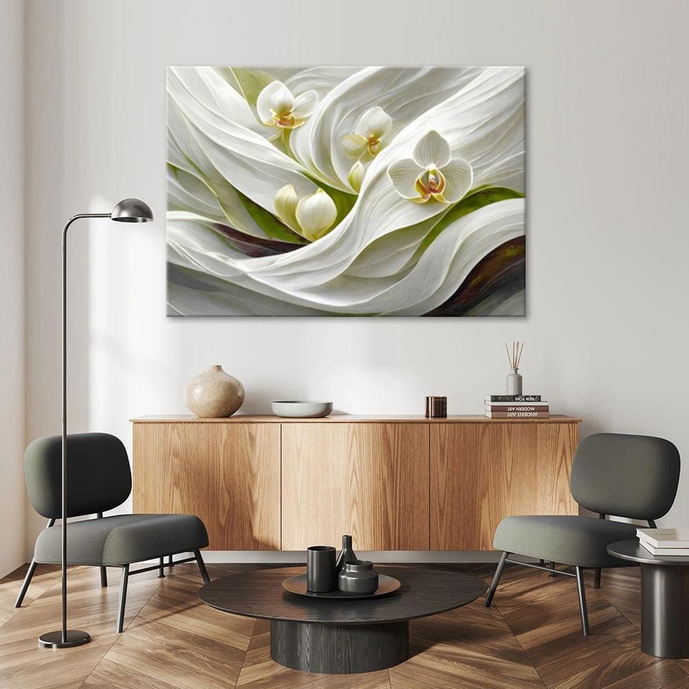Canvasbillede, Abstrakt orkidé 3D