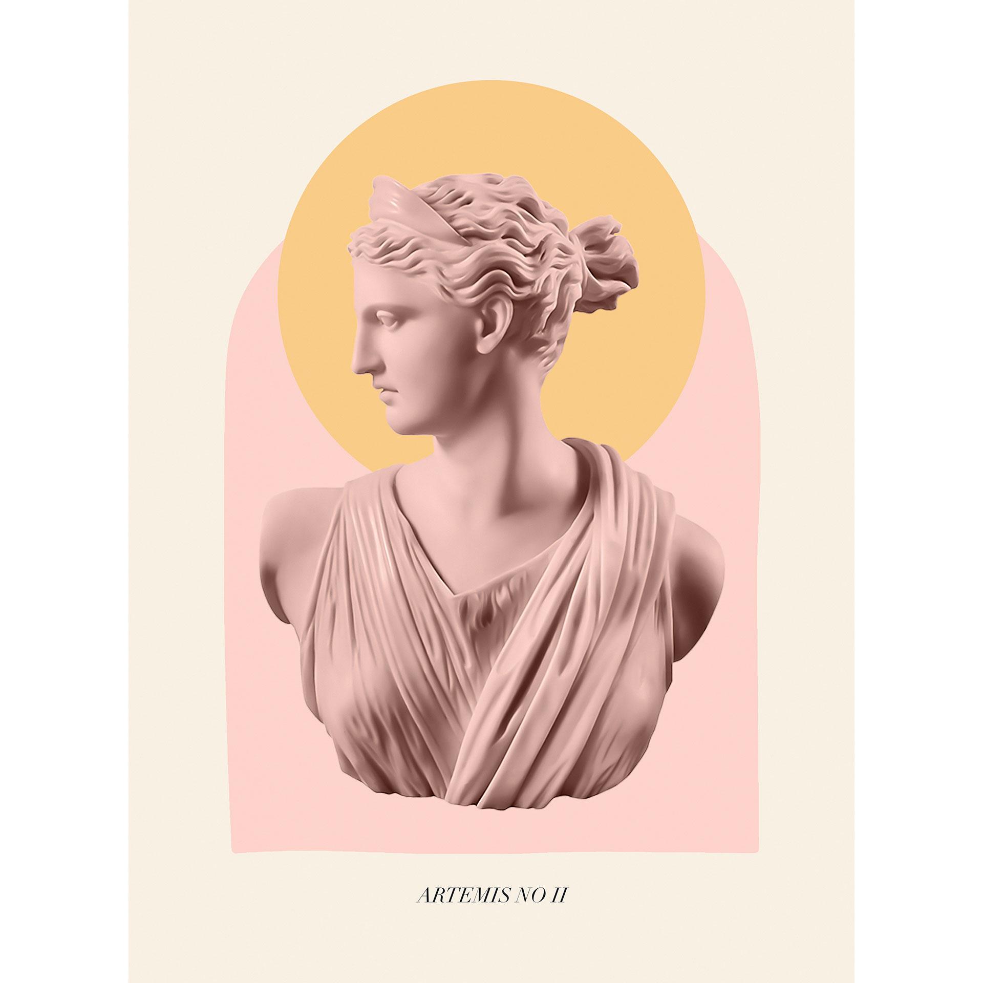 Fotobehang Beeld van de godin Artemis - Grace Digital Art