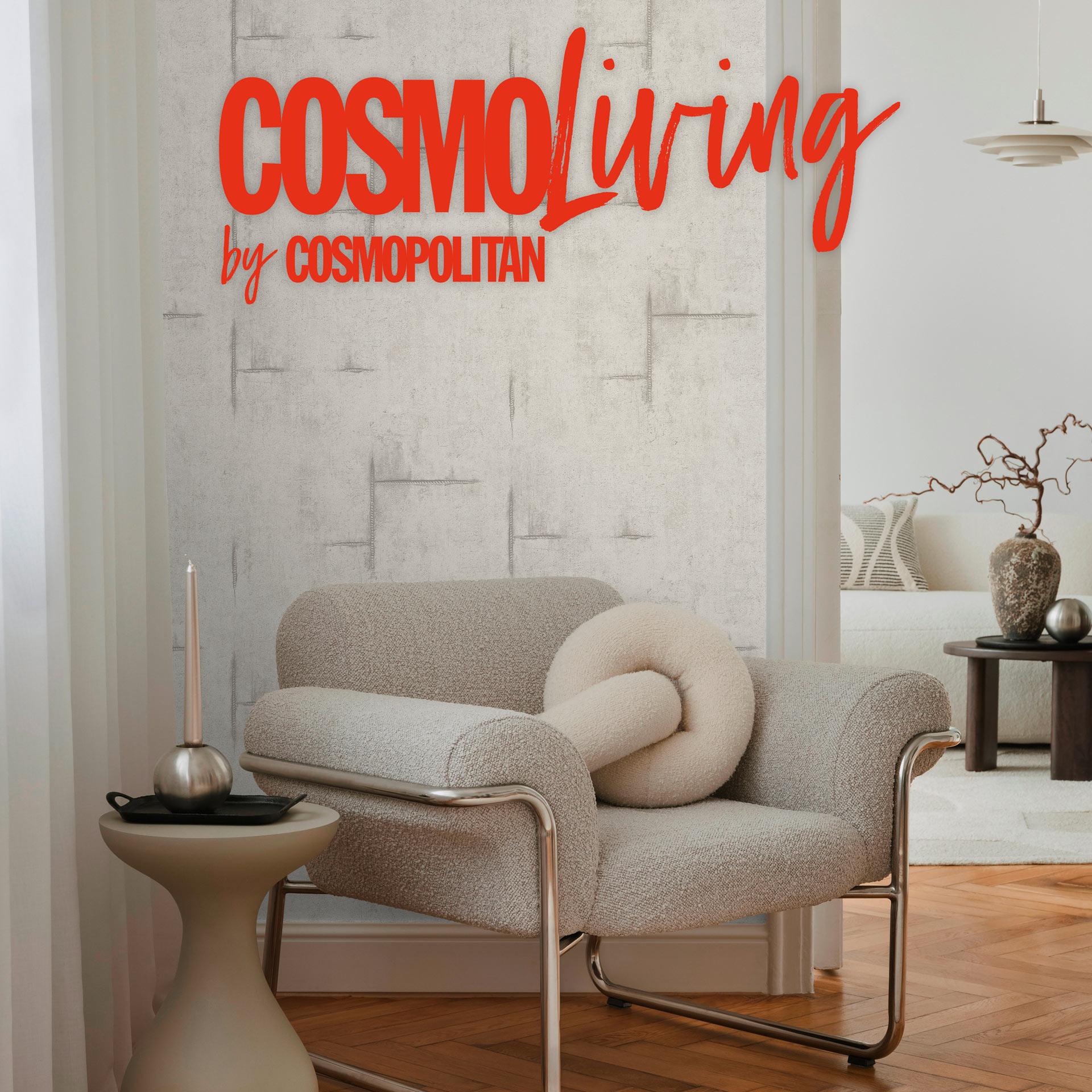 COSMOPOLITAN tapet betonlook - moderne industrielt ikke-vævet tapet i hvidgrå