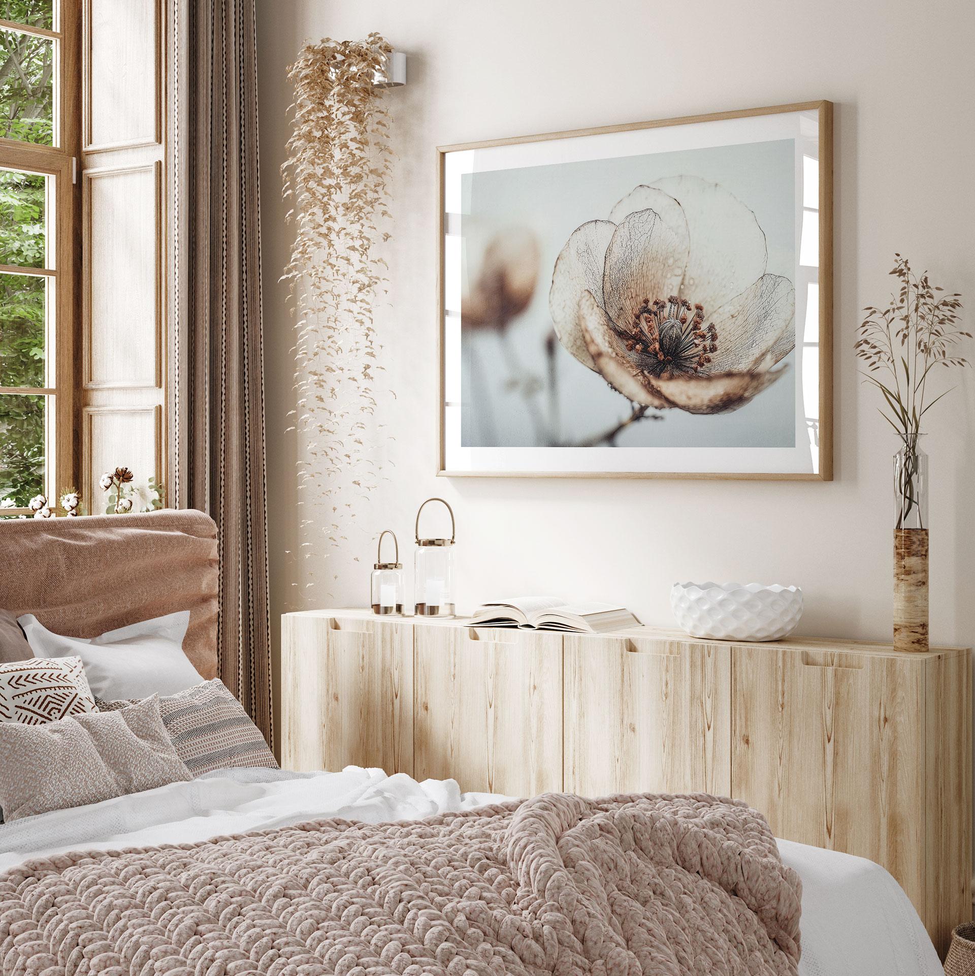 Blomster Plakat Dry Blossom Beige Nature Poetry - Treechild