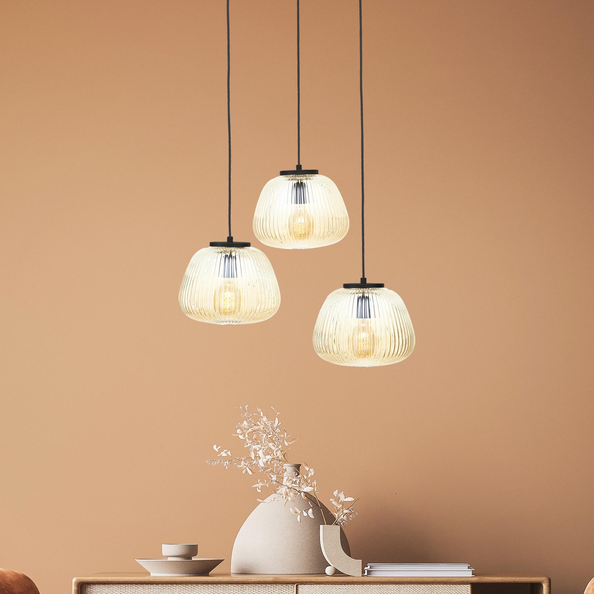 Pendelleuchte Junis, braun, 176 x 40 cm, Metall Pendelleuchte