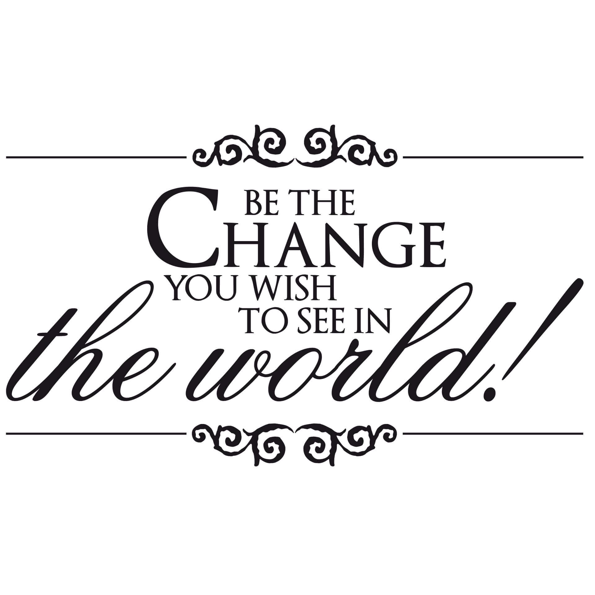 Adesivo murale - Be the Change