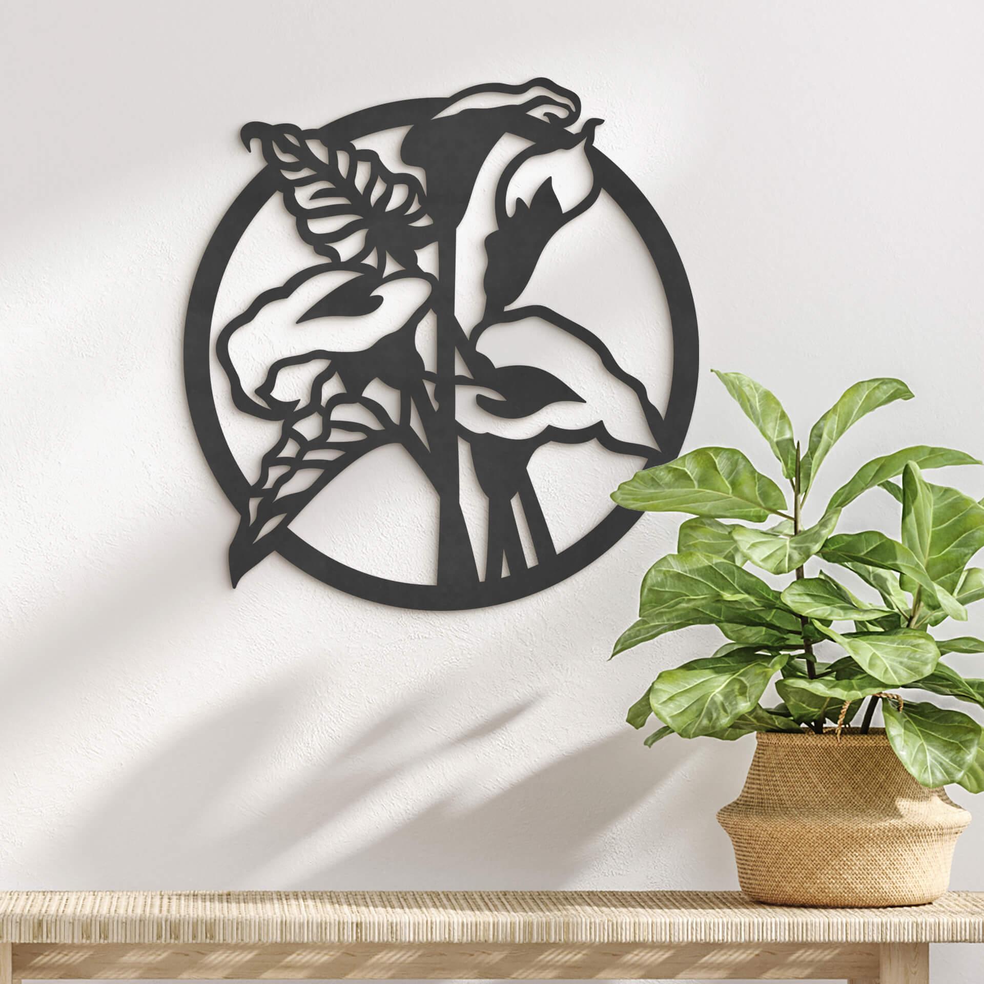 Decoración floral de pared - Flor de cala - MDF