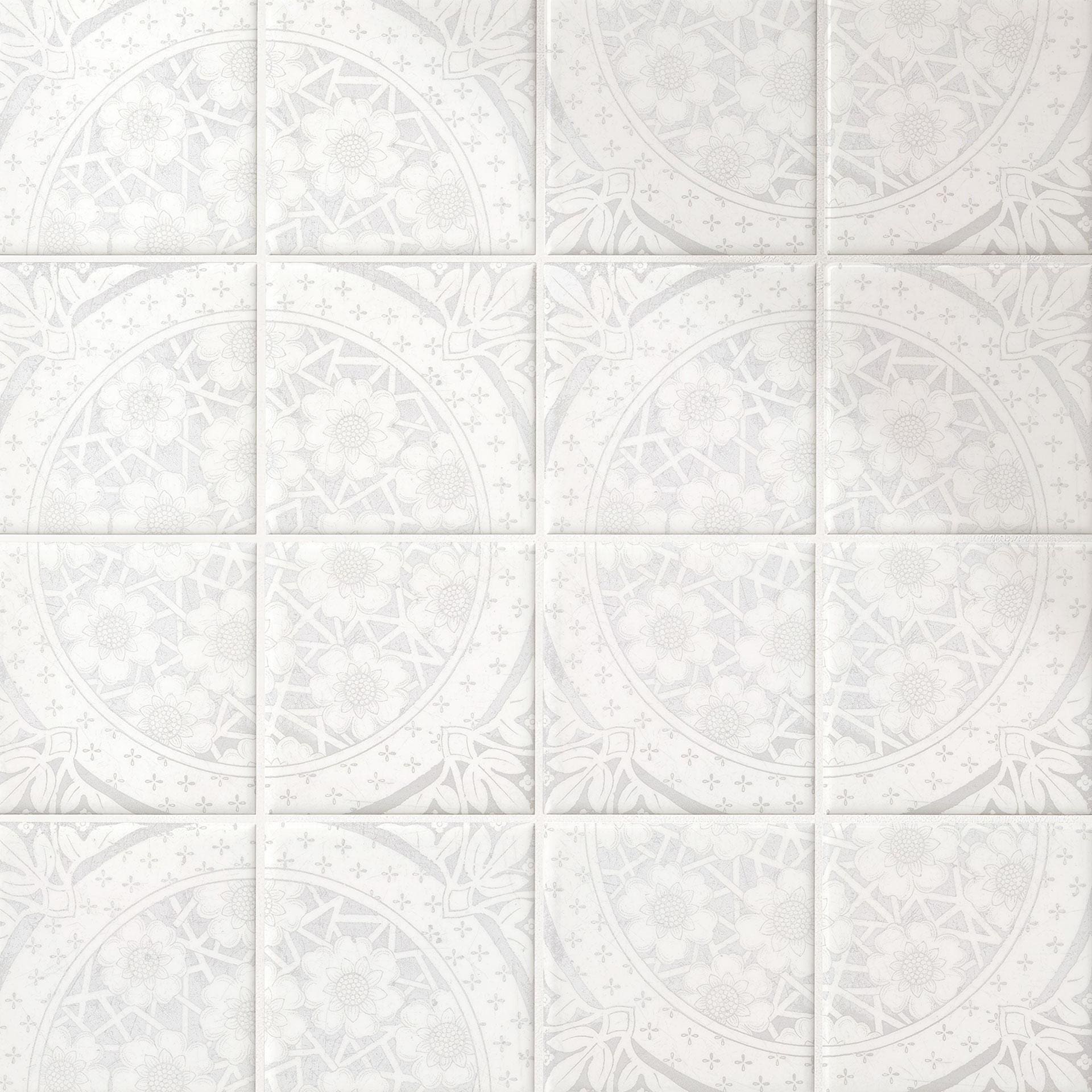 Azulejos Adhesivos Flores victorianas brillantes - lote de 12