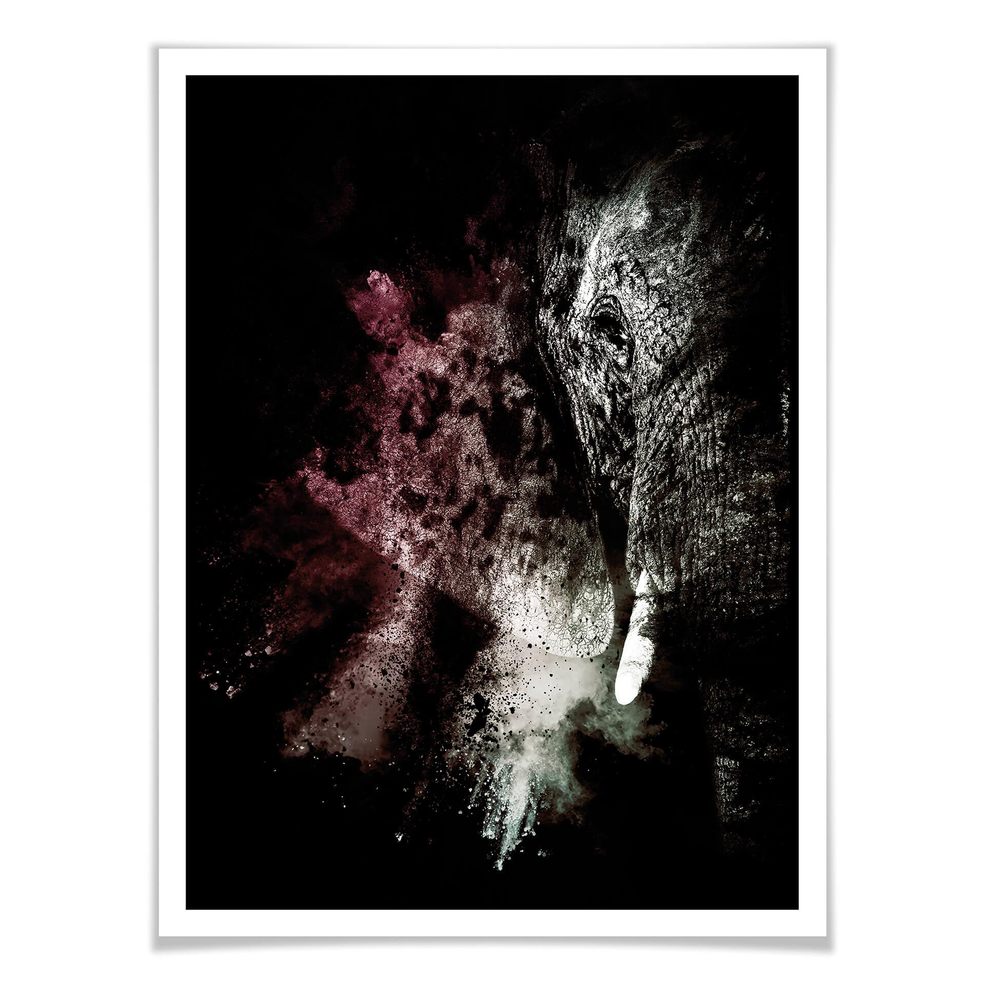 Póster Hugonnard - Explosión salvaje: Elefante 02