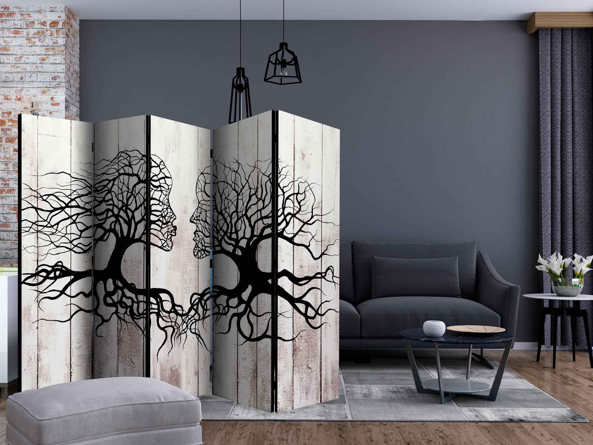 Divisorio - Bacio degli alberi , 5 pezzi - 225x172 cm